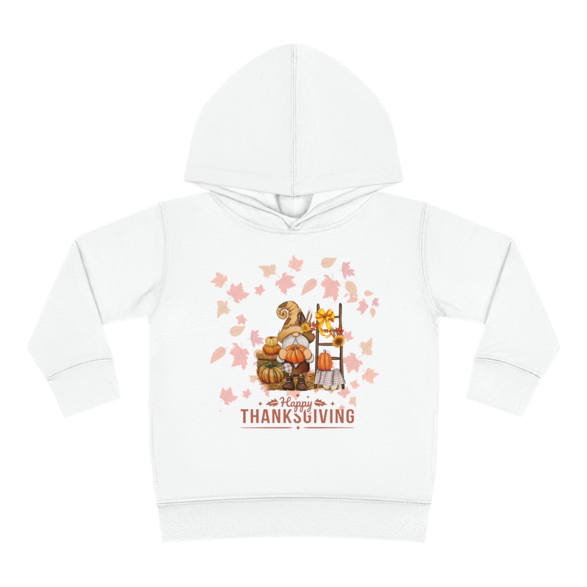 Gnome Happy Thanksgiving Toddler Pullover Fleece Hoodie