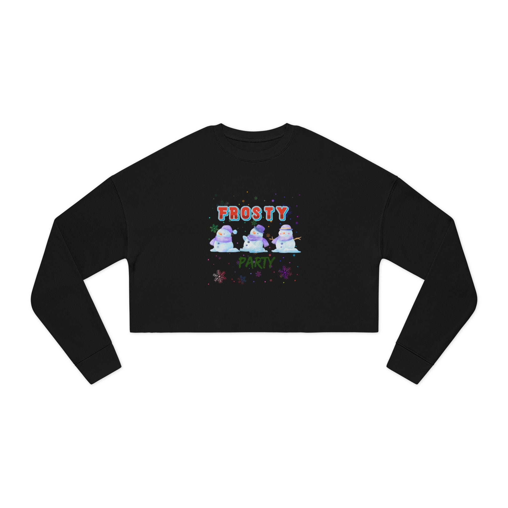 Frosty Party Women's Cropped Sweatshirt