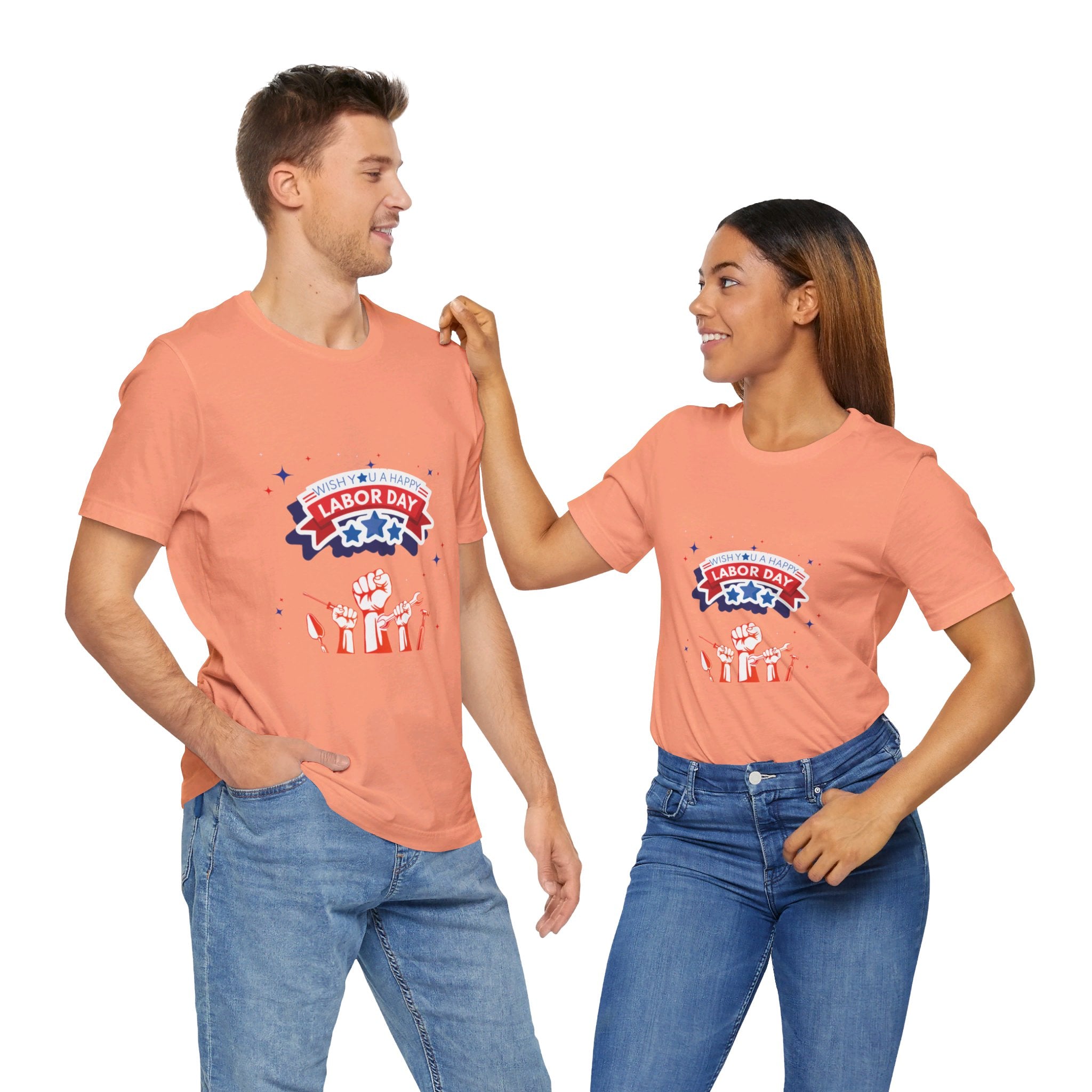 Wish U A Happy Labor Day Unisex Jersey Short Sleeve Tee