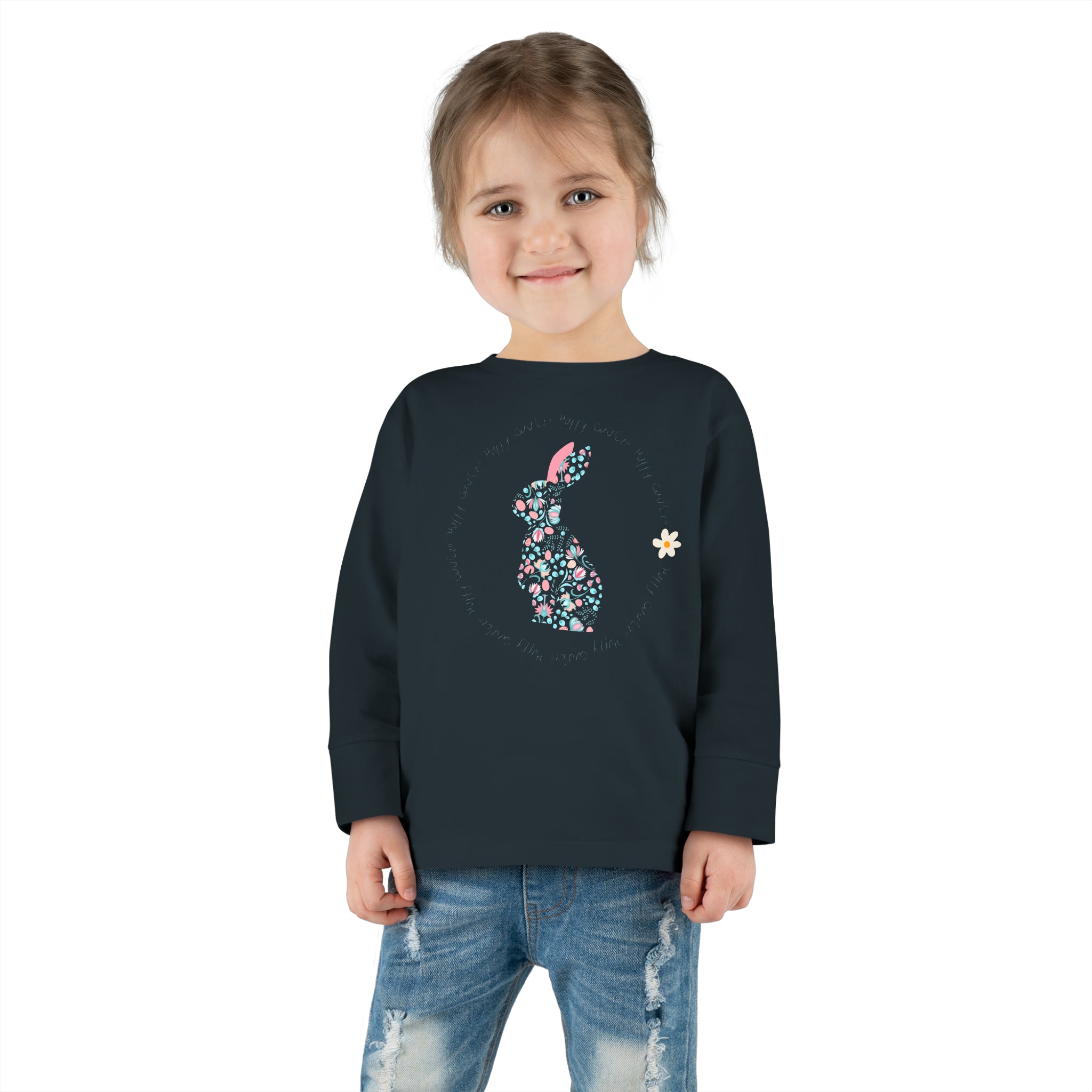 Happy Easter Rabbit Day Toddler Long Sleeve Tee