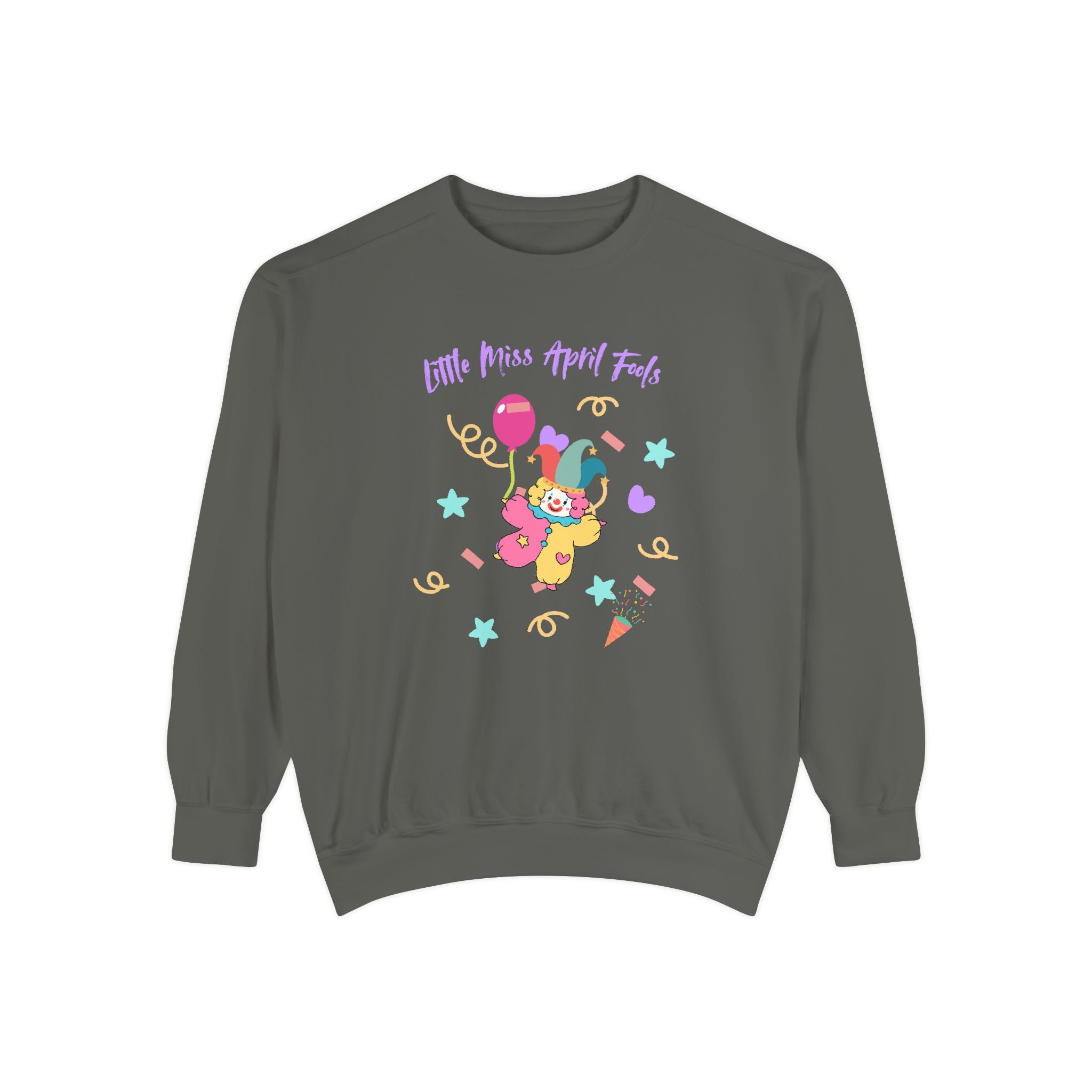 Little Miss April Fool's Day Unisex Garment-Dyed Sweatshirt