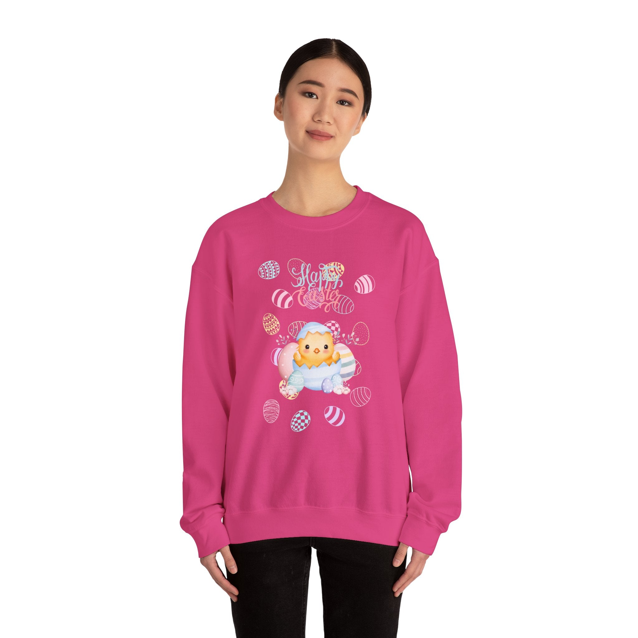 Chick Happy Easter Crewneck Sweatshirt - Unisex Heavy Blend™