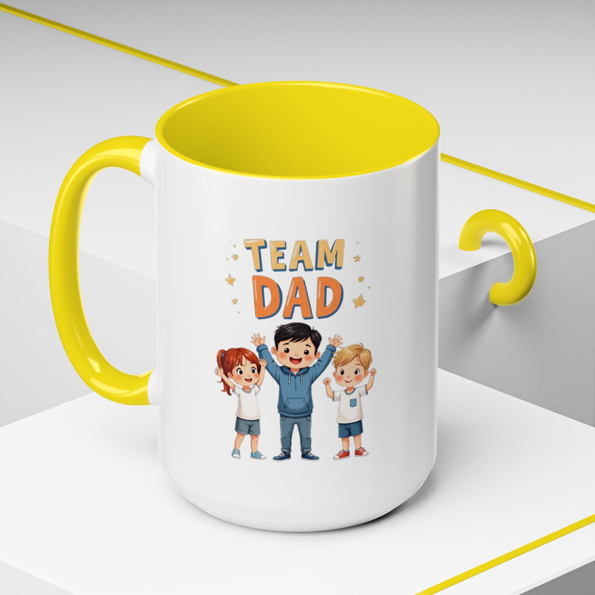 Team Dad Accent Coffee Mug
