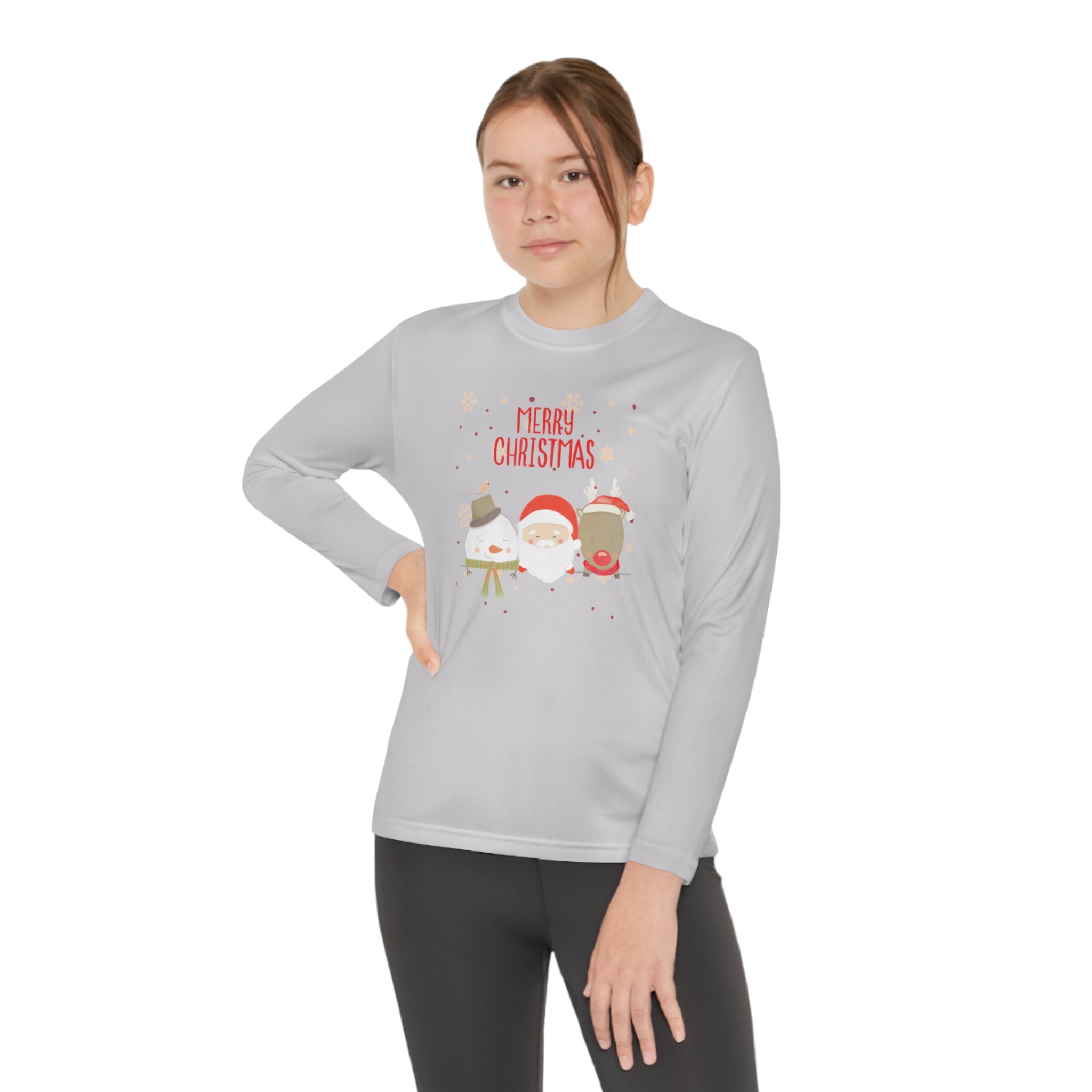 Merry Xmas Crew Youth Long Sleeve Competitor Tee