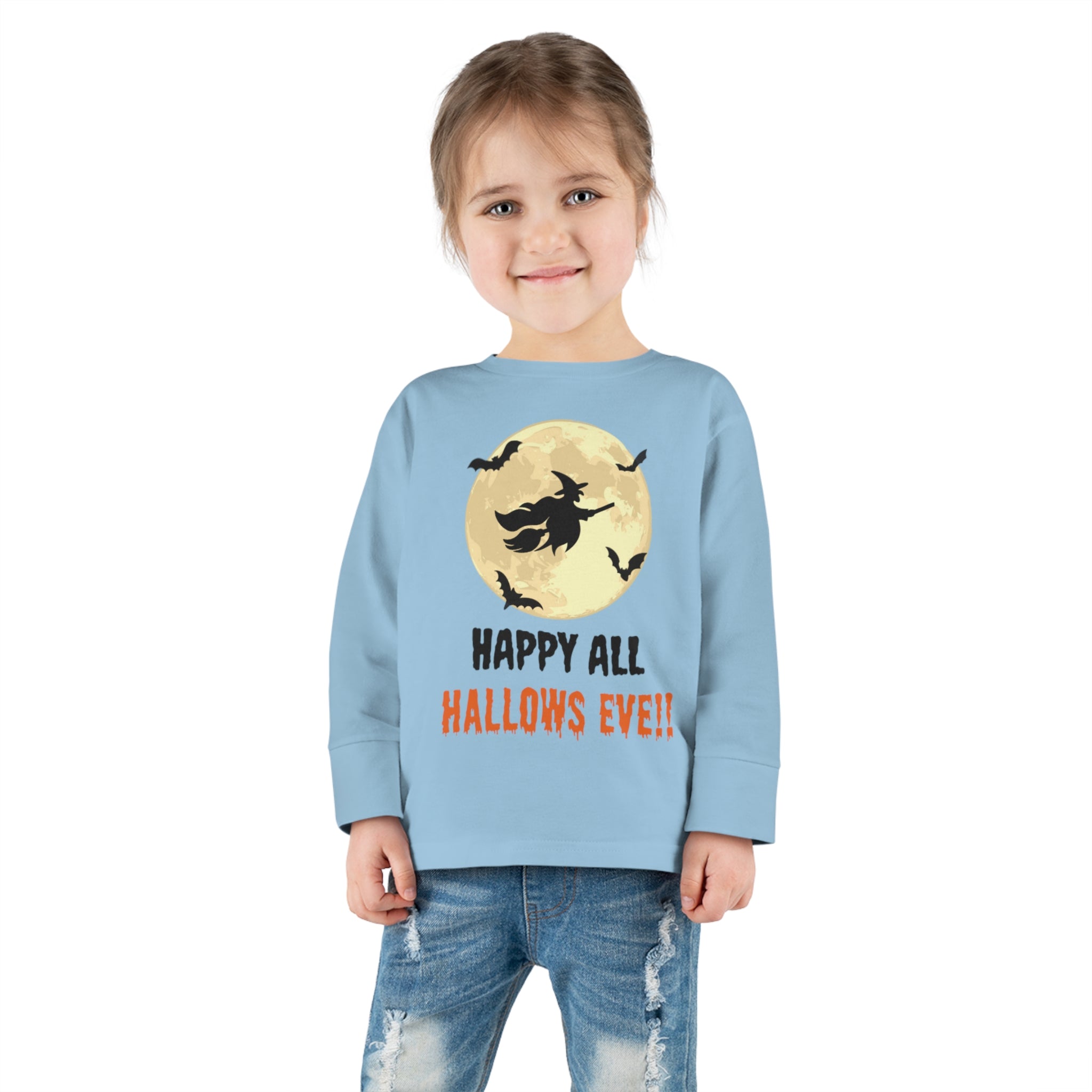 Happy All Hallows Eve Toddler Long Sleeve Tee