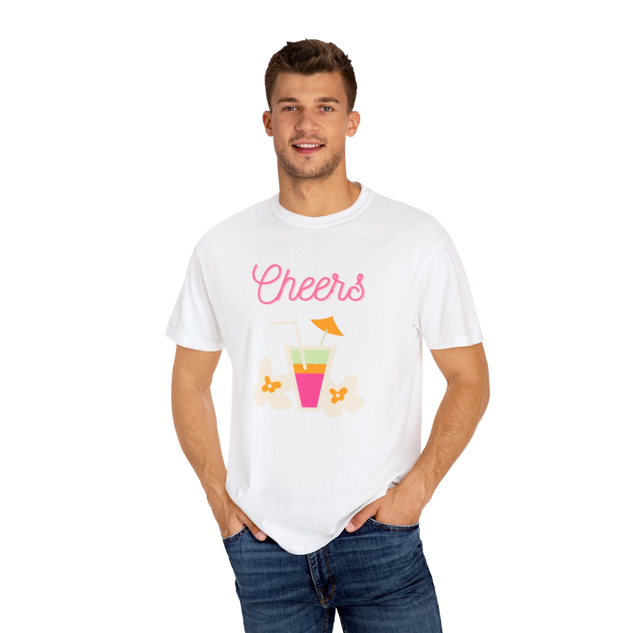 Cheers To Summer Unisex Garment-Dyed T-shirt