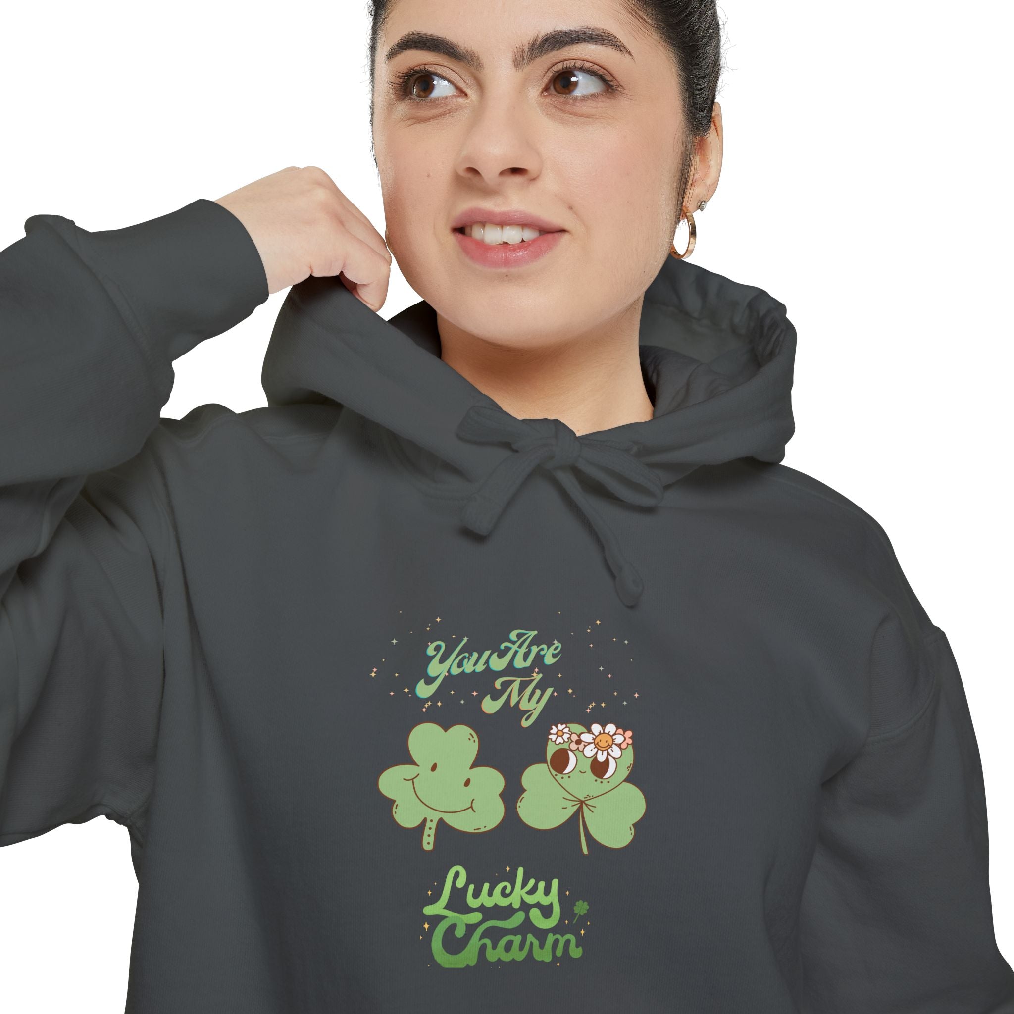 You're My Lucky Charm Unisex Garment-Dyed Hoodie for St. Patrick's Day