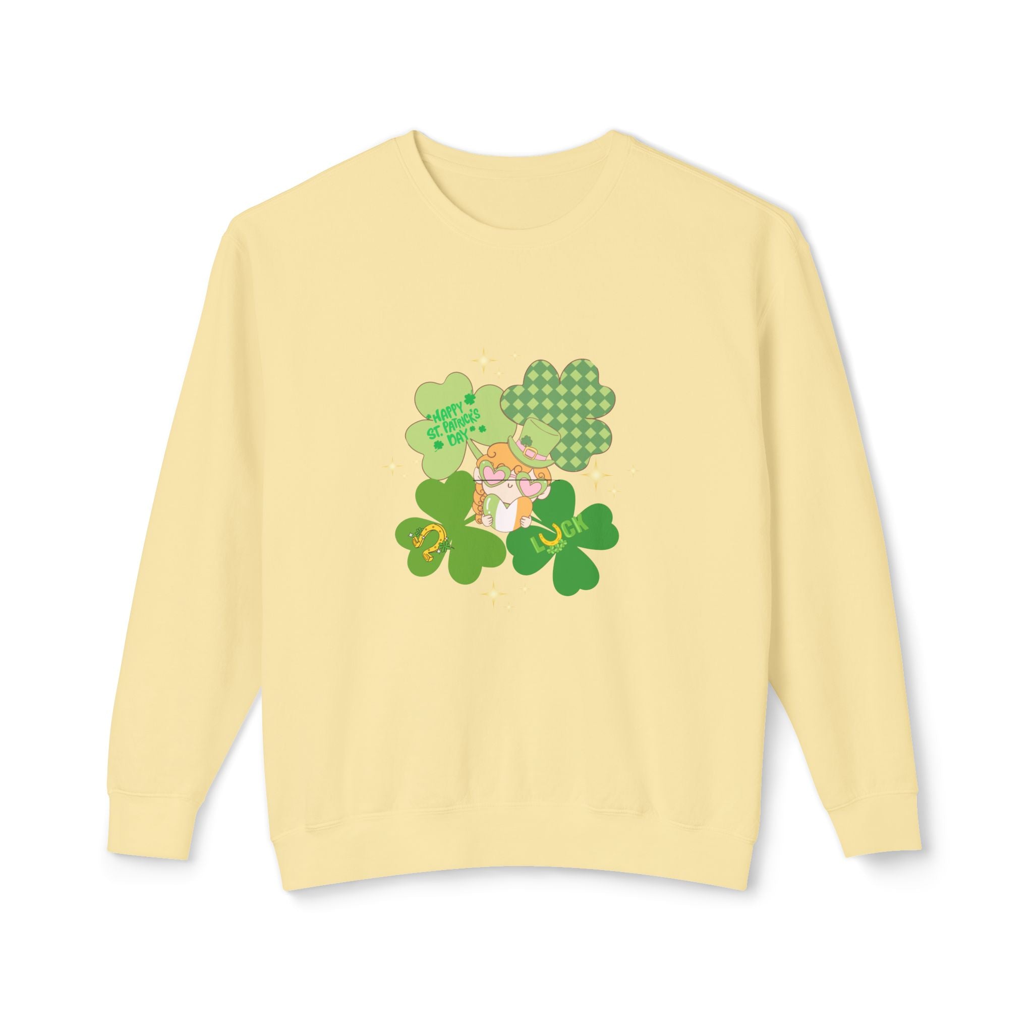 Retro St. Paddy's Day Lightweight Crewneck Sweatshirt