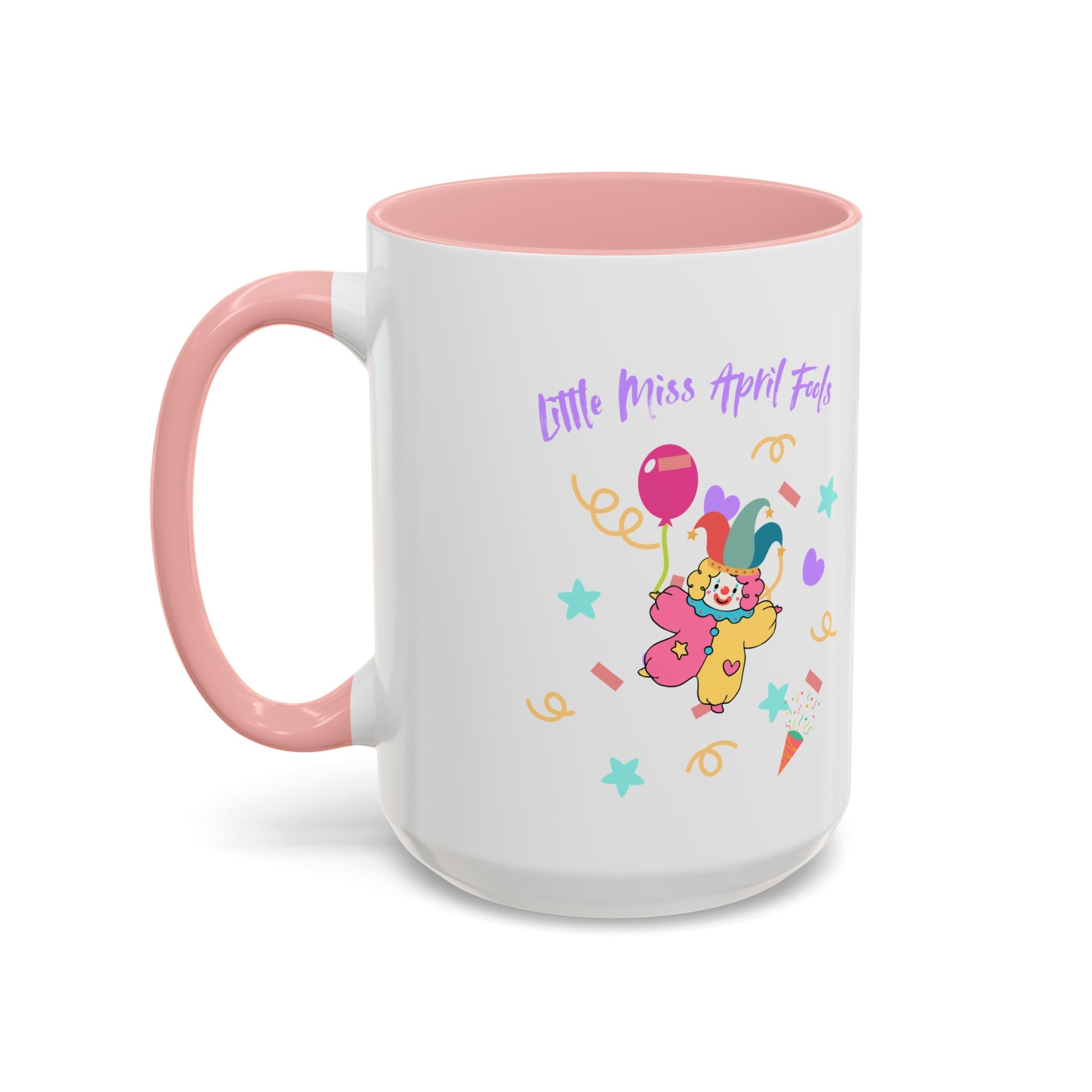 Little Miss April Fool's  Day Accent Coffee Mug - Fun & Whimsical 11oz/15oz