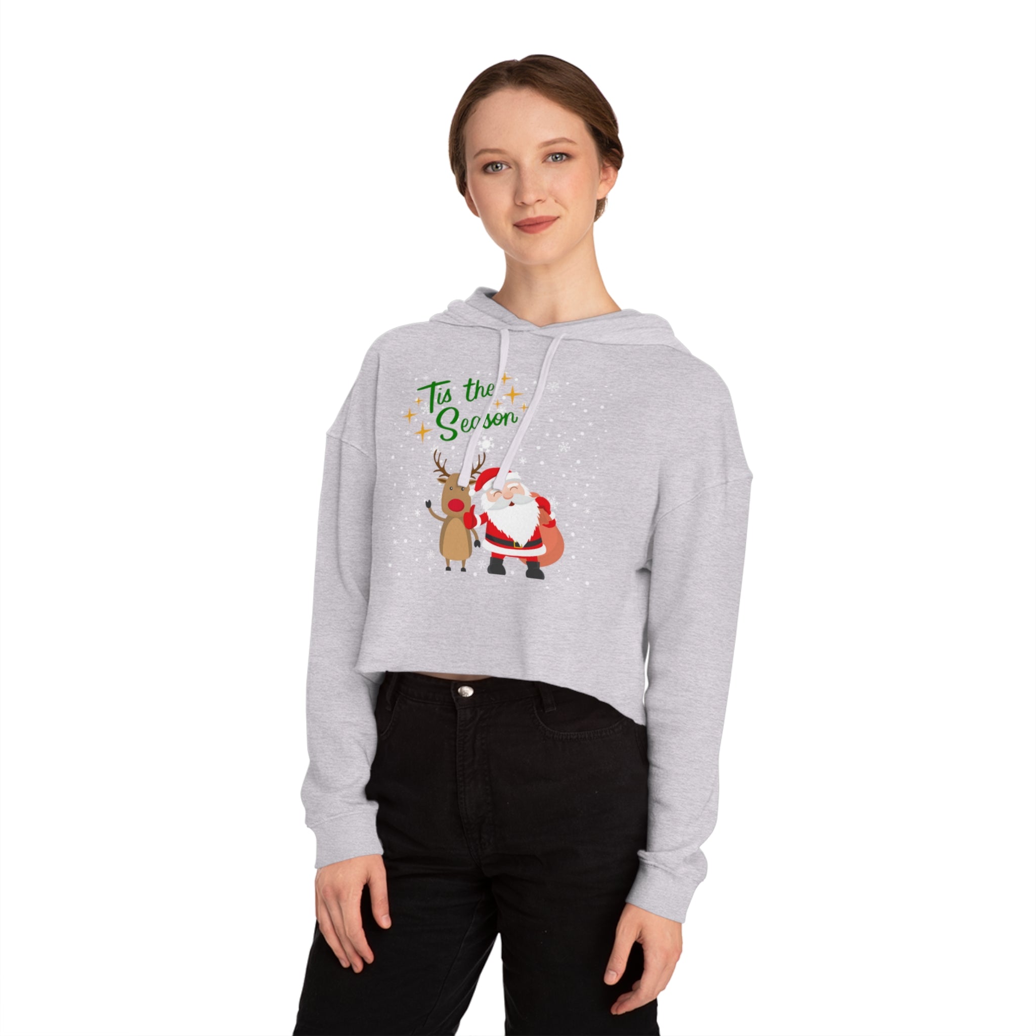 Tis The Season Women’s Cropped Hooded Sweatshirt