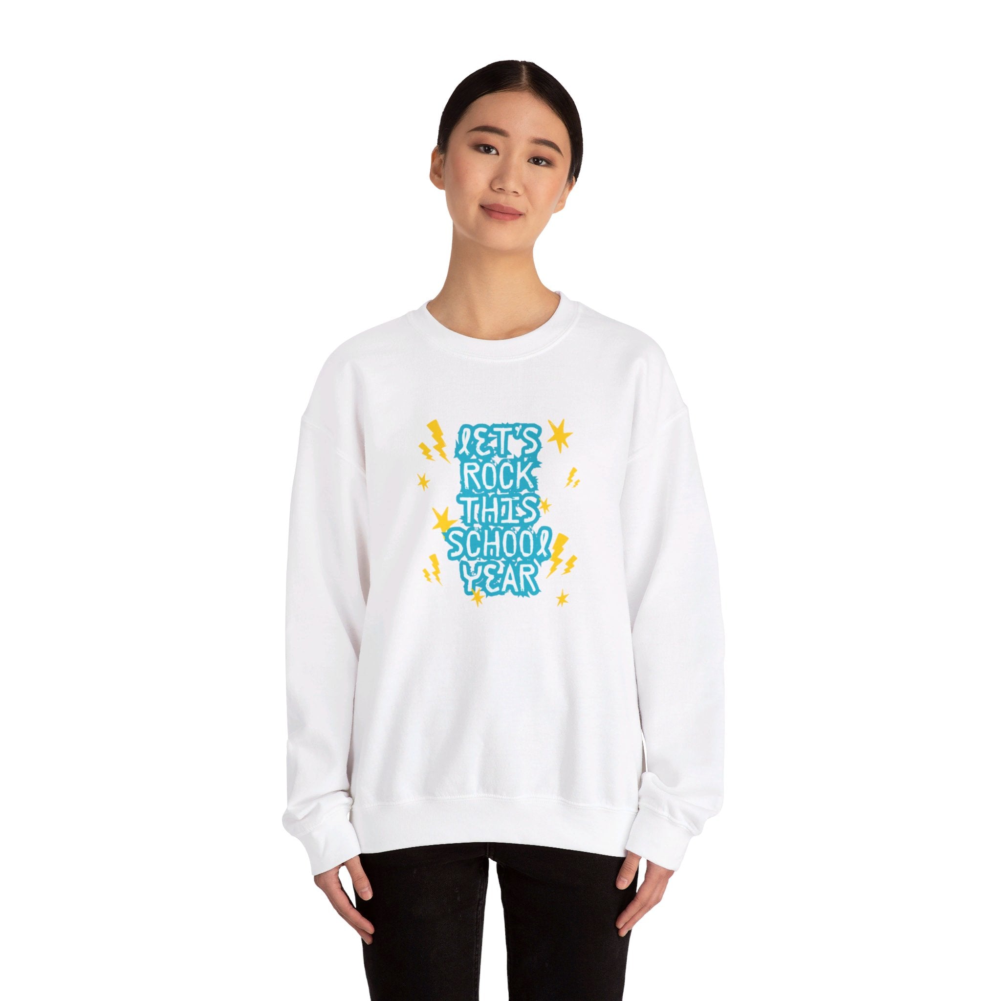 Let's Rock This School Year Unisex Heavy Blend™ Crewneck Sweatshirt