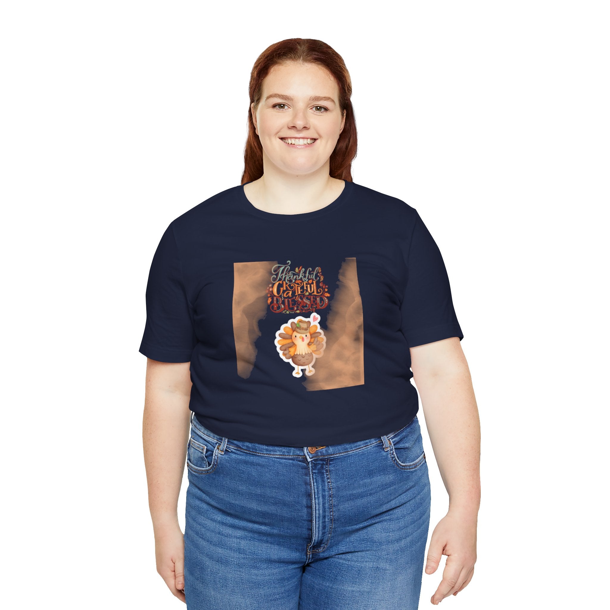 Thankful Grateful Blessed Unisex Jersey Short Sleeve Tee