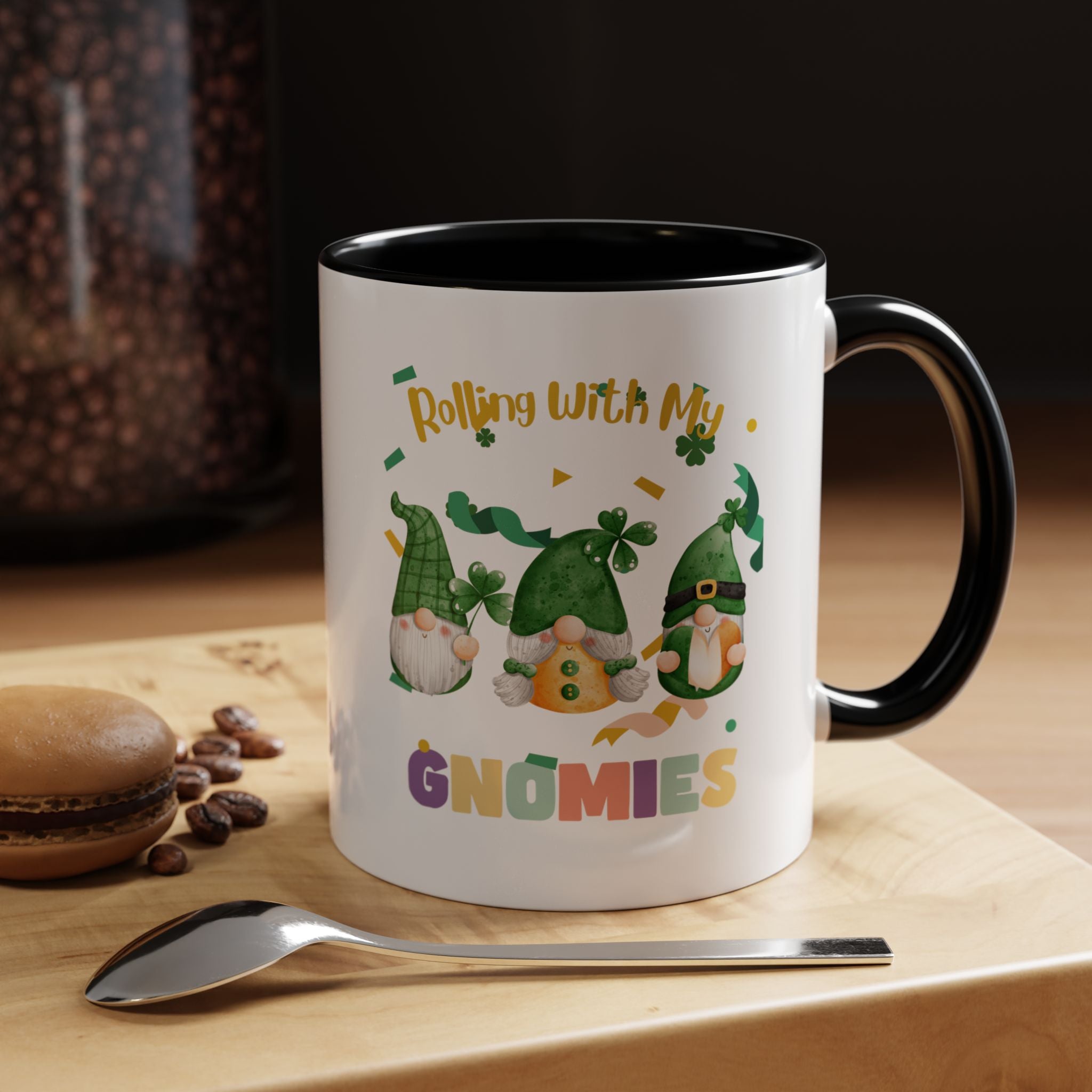 Rolling With My Gnomies Accent Coffee Mug - Fun St. Patrick's Day Gift