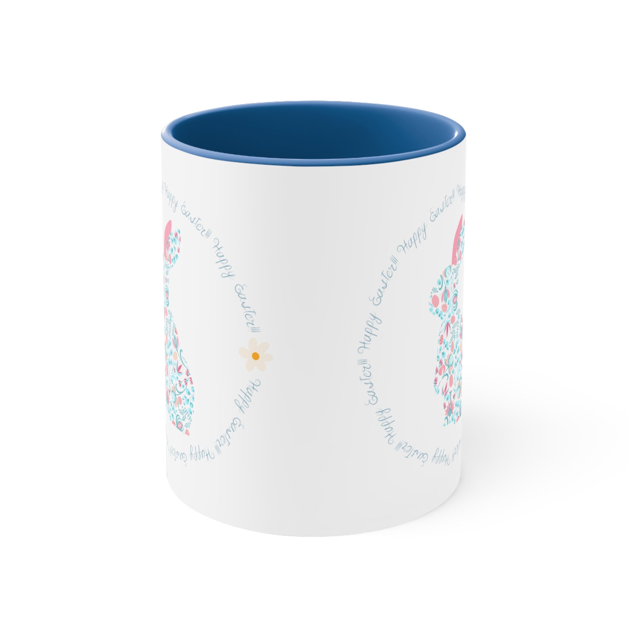 Happy Easter Rabbit Day Accent Coffee Mug, 11oz