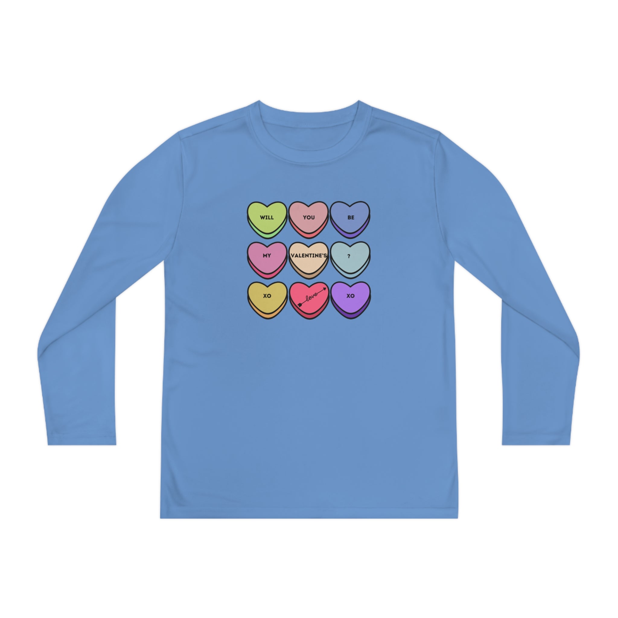 Will You Be My Valentine? Youth Long Sleeve Competitor Tee