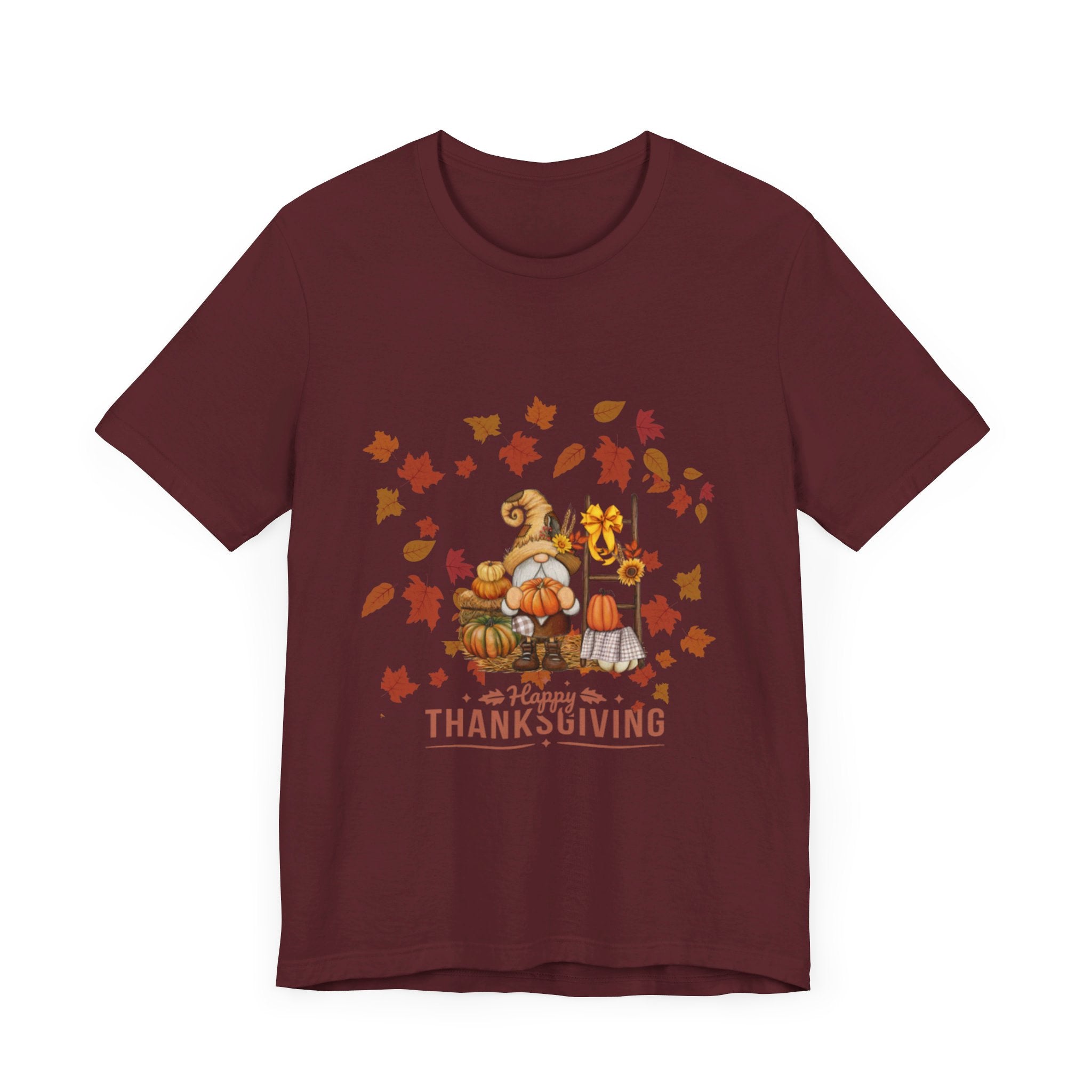 Gnome Happy Thanksgiving Unisex Jersey Short Sleeve Tee