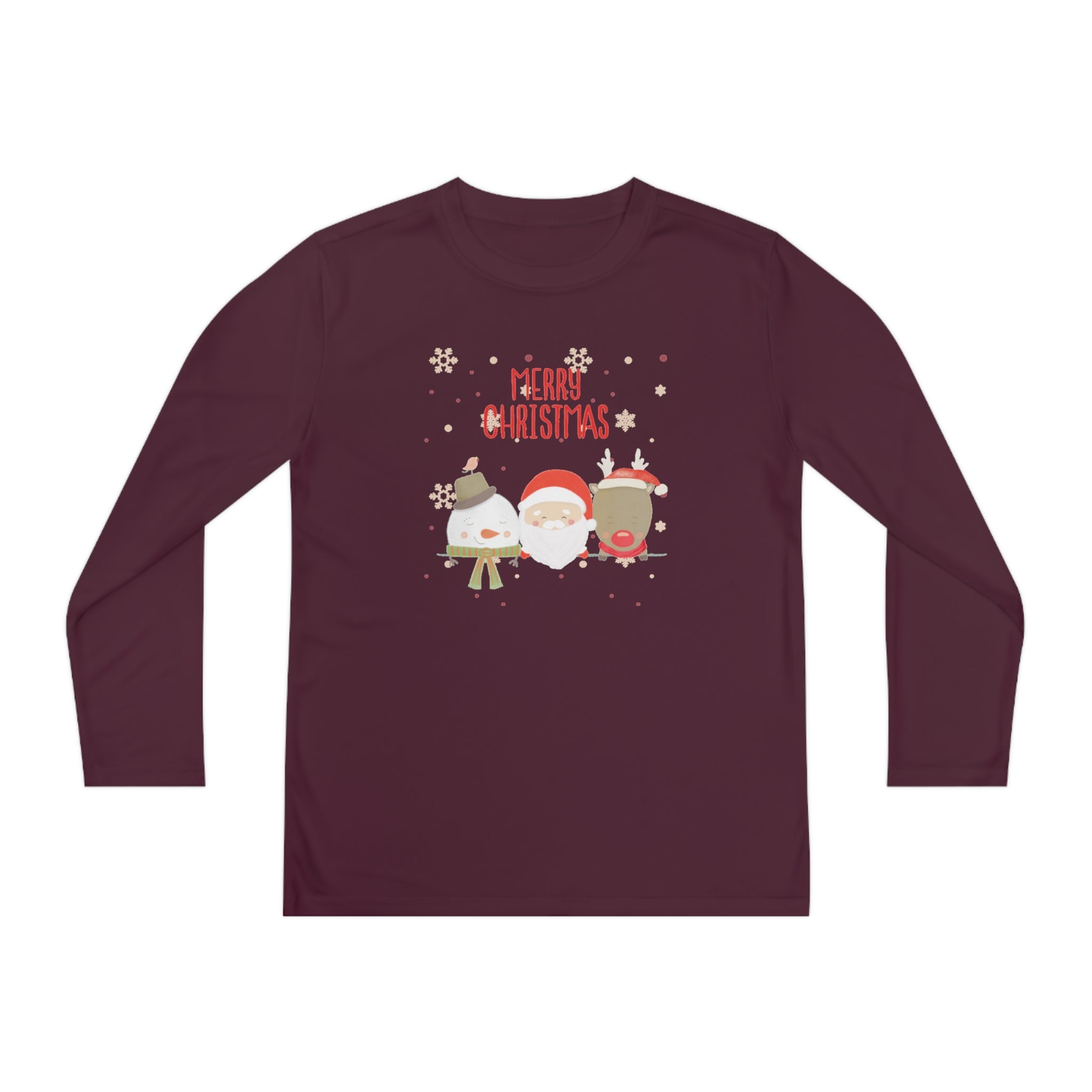 Merry Xmas Crew Youth Long Sleeve Competitor Tee