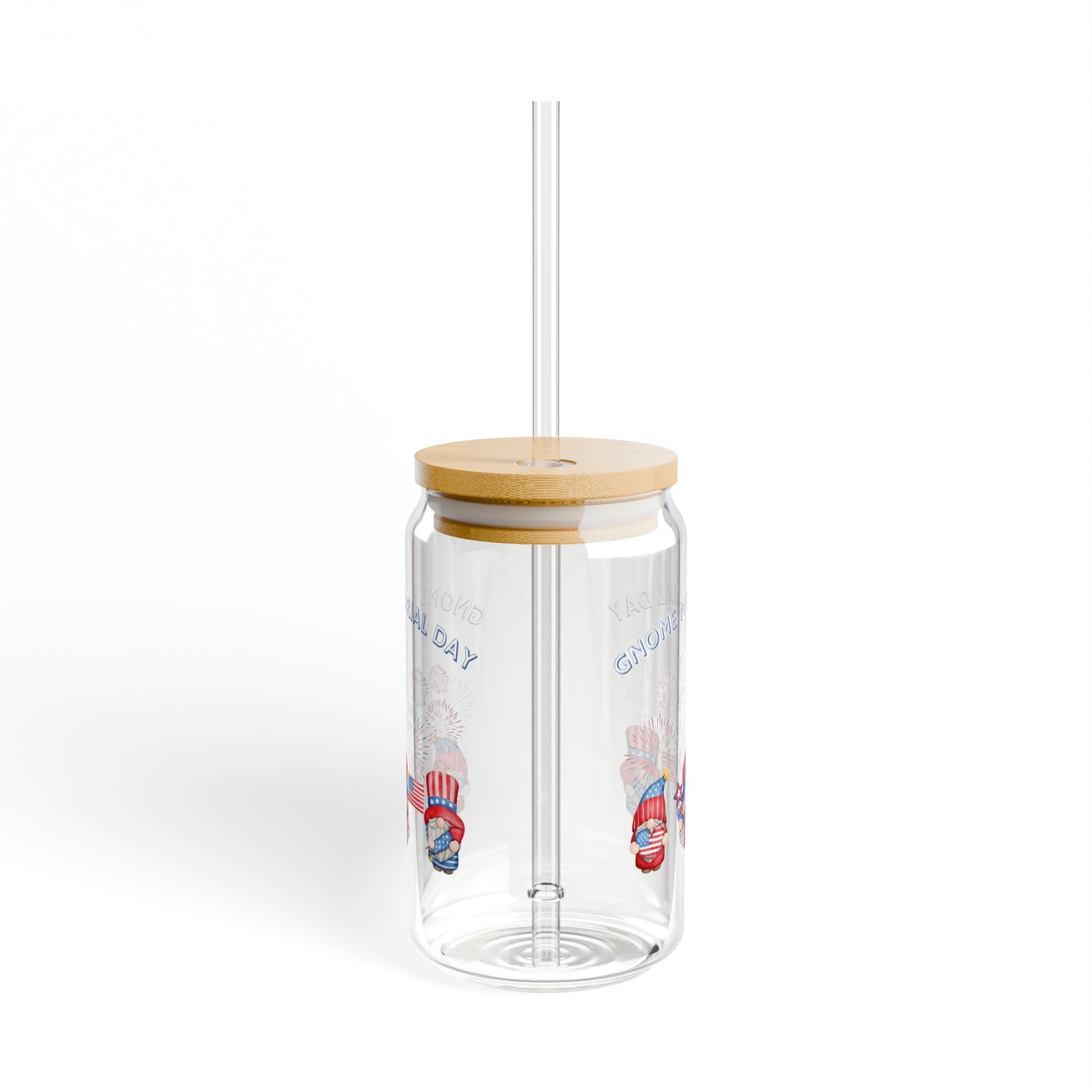 Gnome Memorial Day Sipper Glass, 16oz