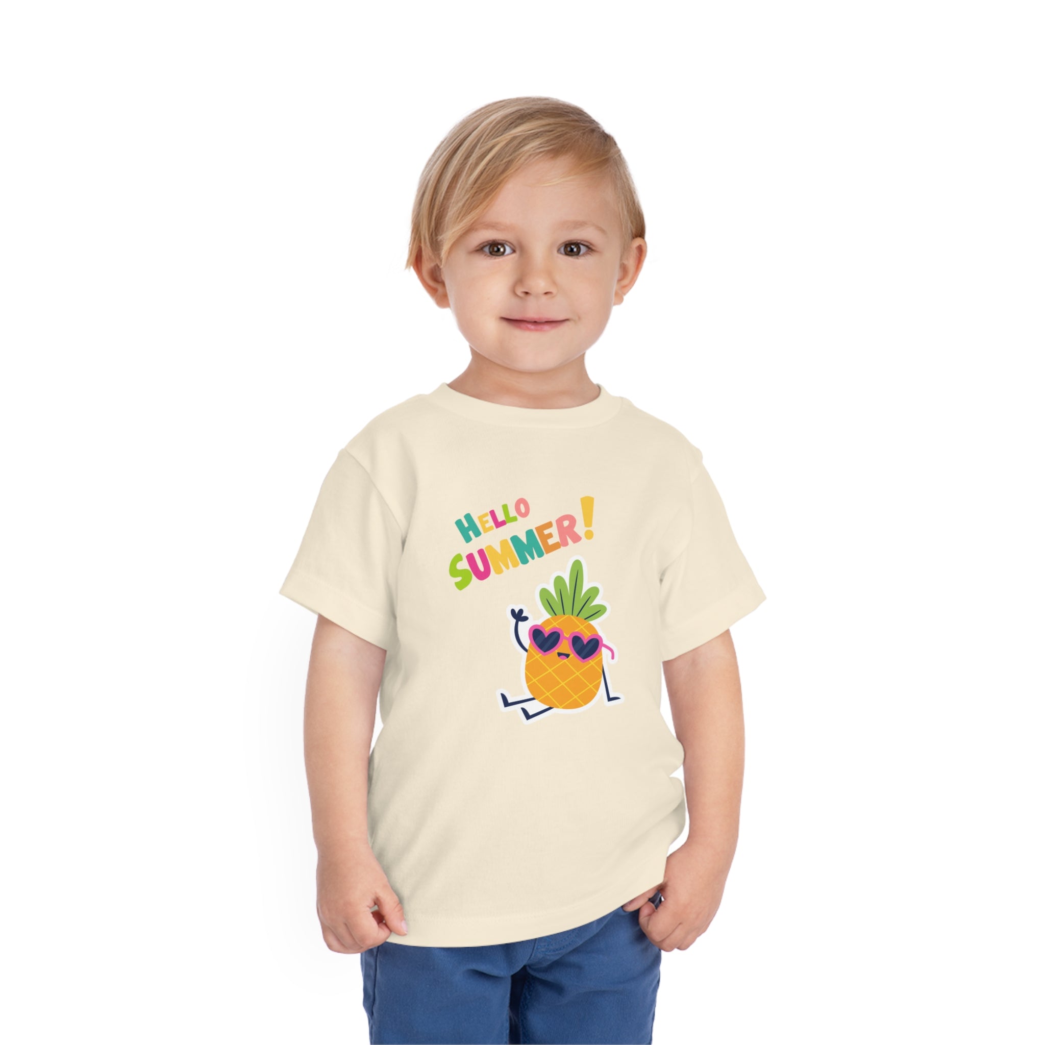Hello Pineapple Summer Toddler Short Sleeve Tee