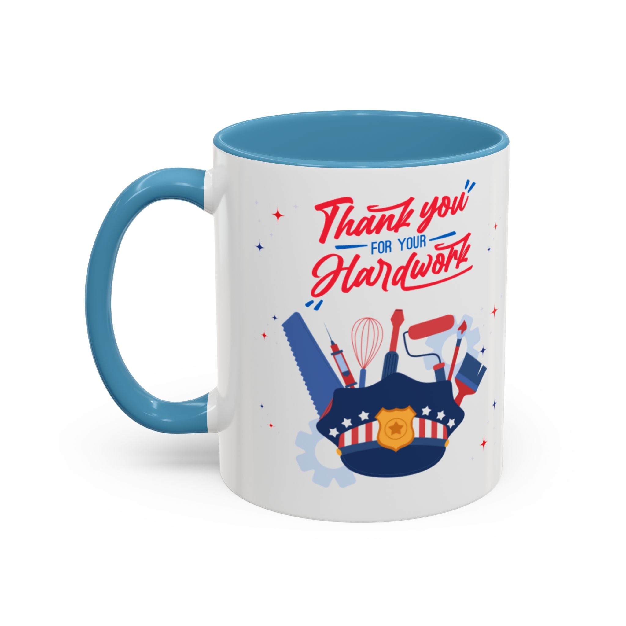 Thank You For Your Hard Work Accent Coffee Mug (11, 15oz)