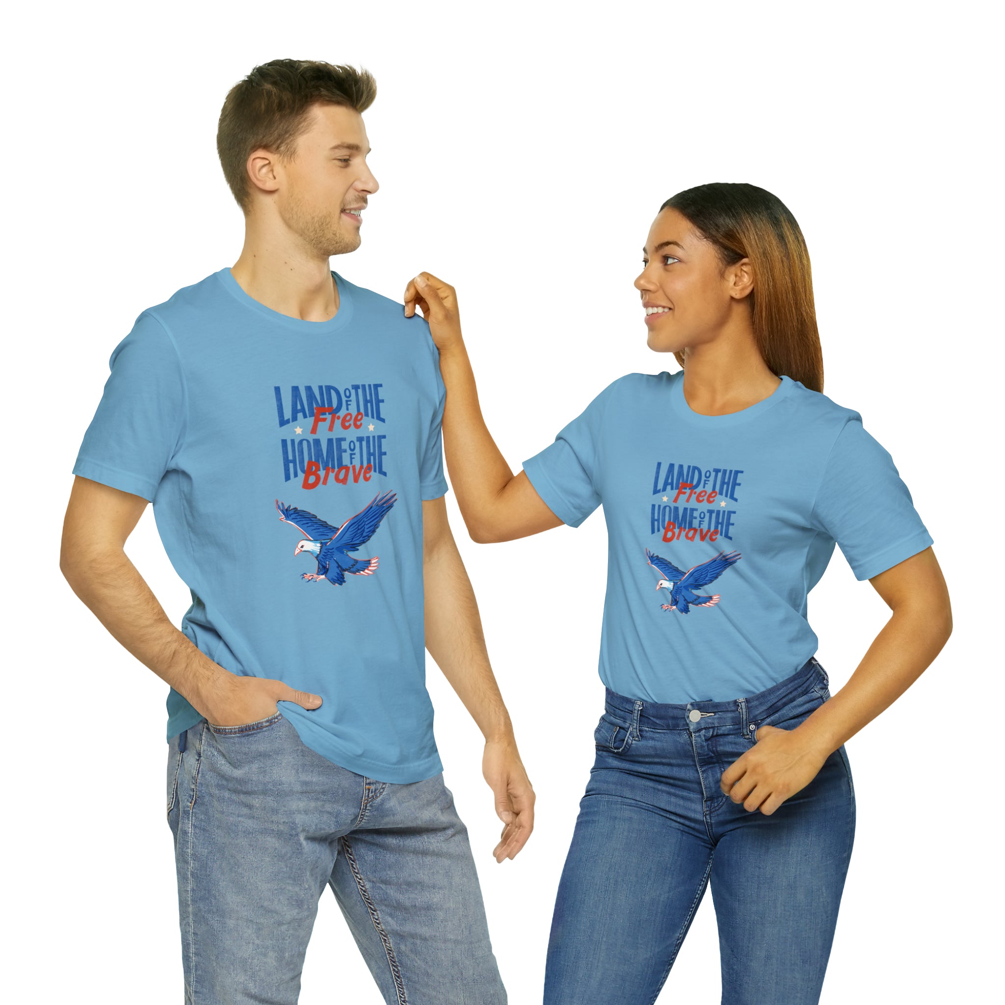 Land Of The Free Home Of The Brave Unisex Jersey Short Sleeve Tee