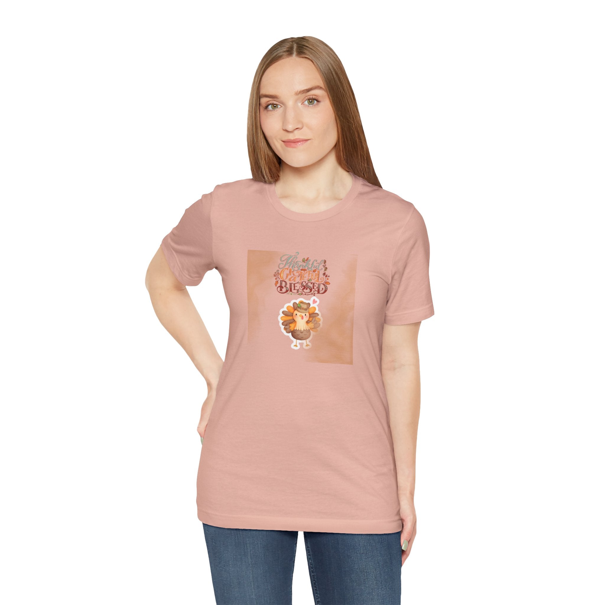 Thankful Grateful Blessed Unisex Jersey Short Sleeve Tee