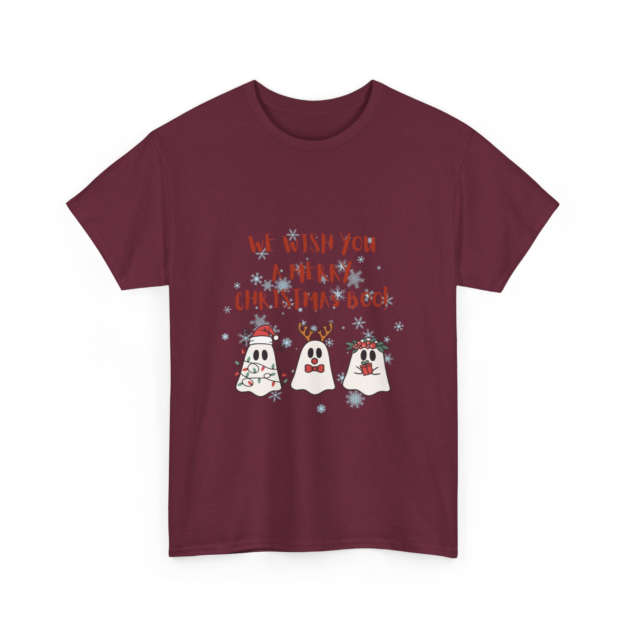 We Wish You A Merry Christmas Boo Unisex Heavy Cotton Tee