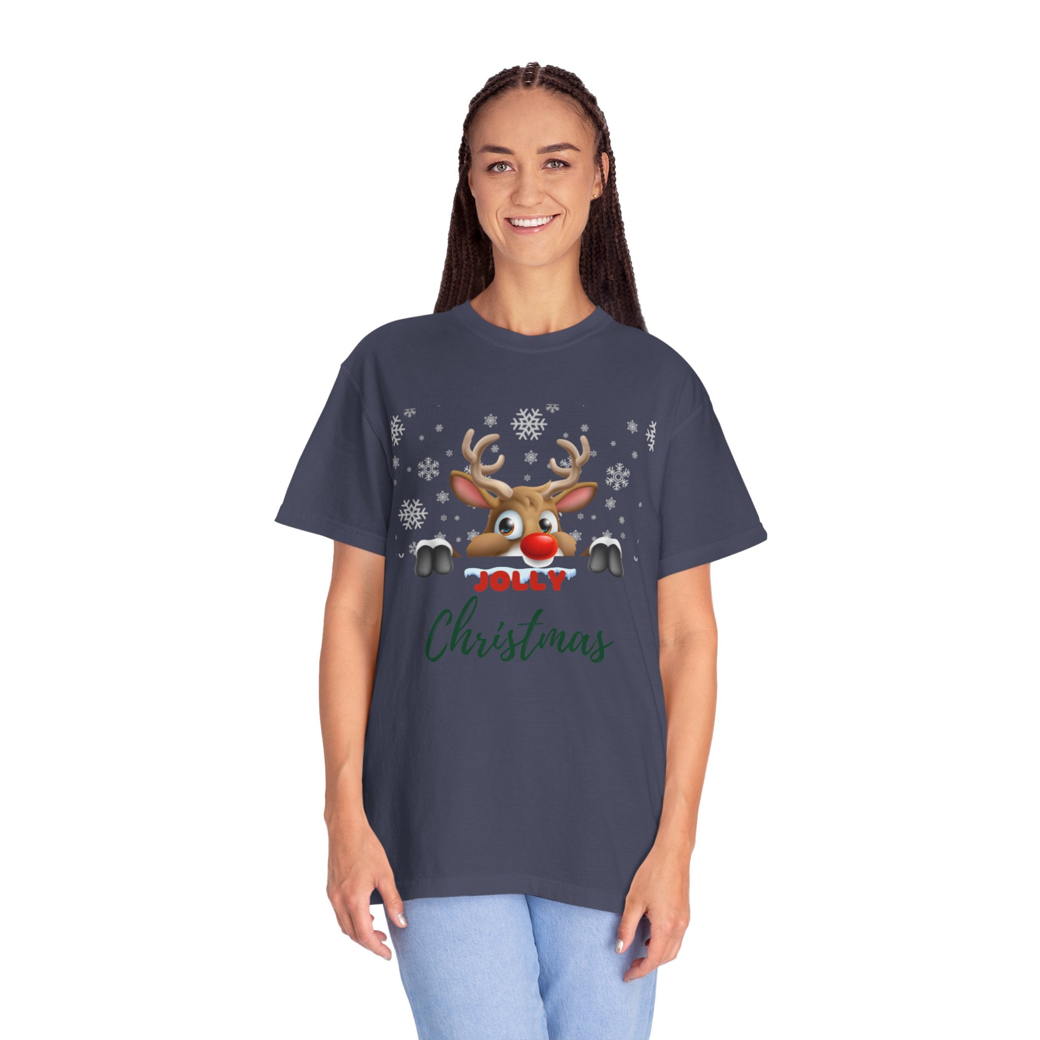 Jolly Christmas Unisex Garment-Dyed T-shirt