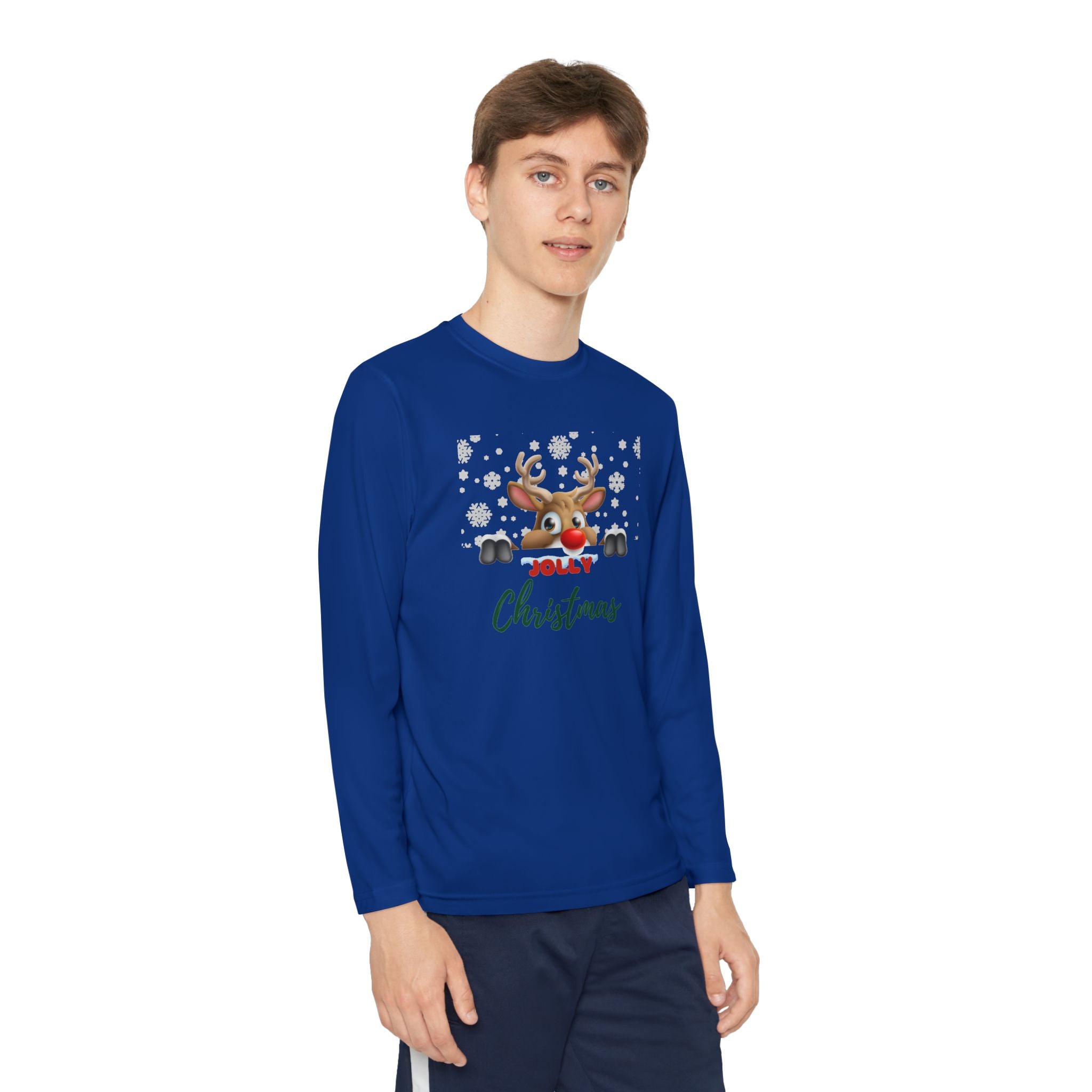 Jolly Christmas Youth Long Sleeve Competitor Tee