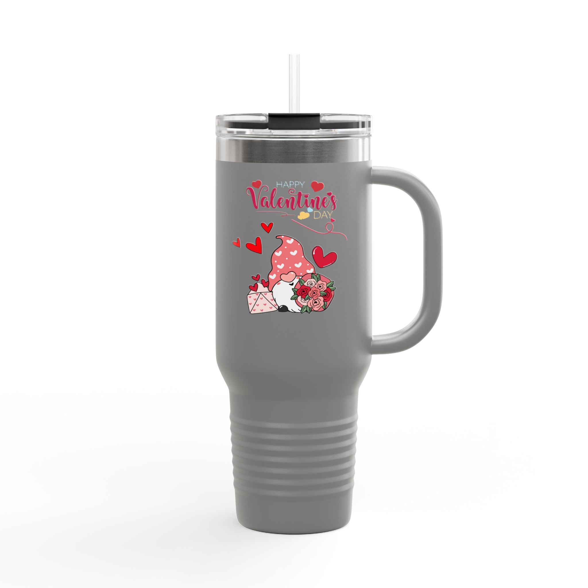 Gnome Valentine's Day Insulated Travel Mug, 40oz