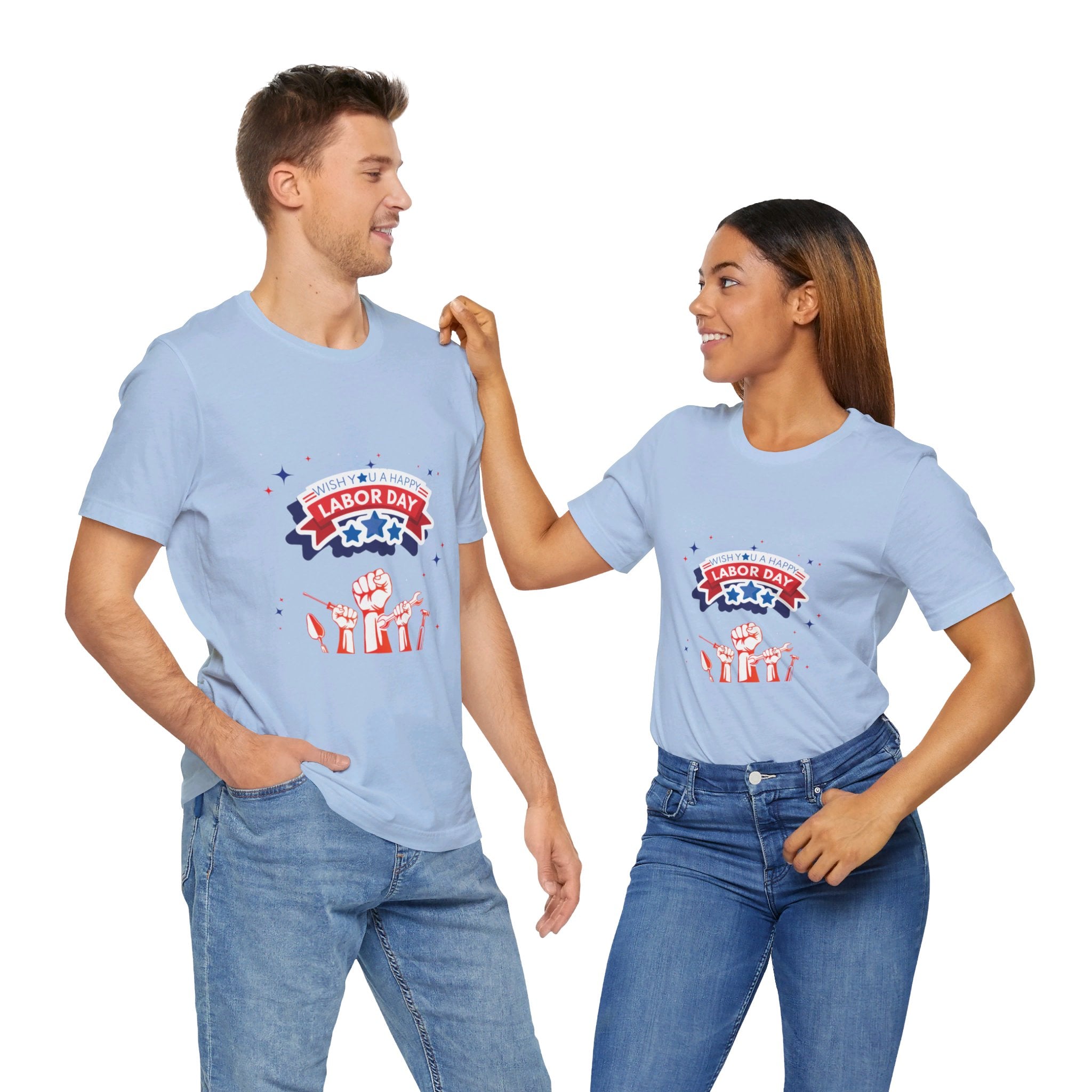 Wish U A Happy Labor Day Unisex Jersey Short Sleeve Tee