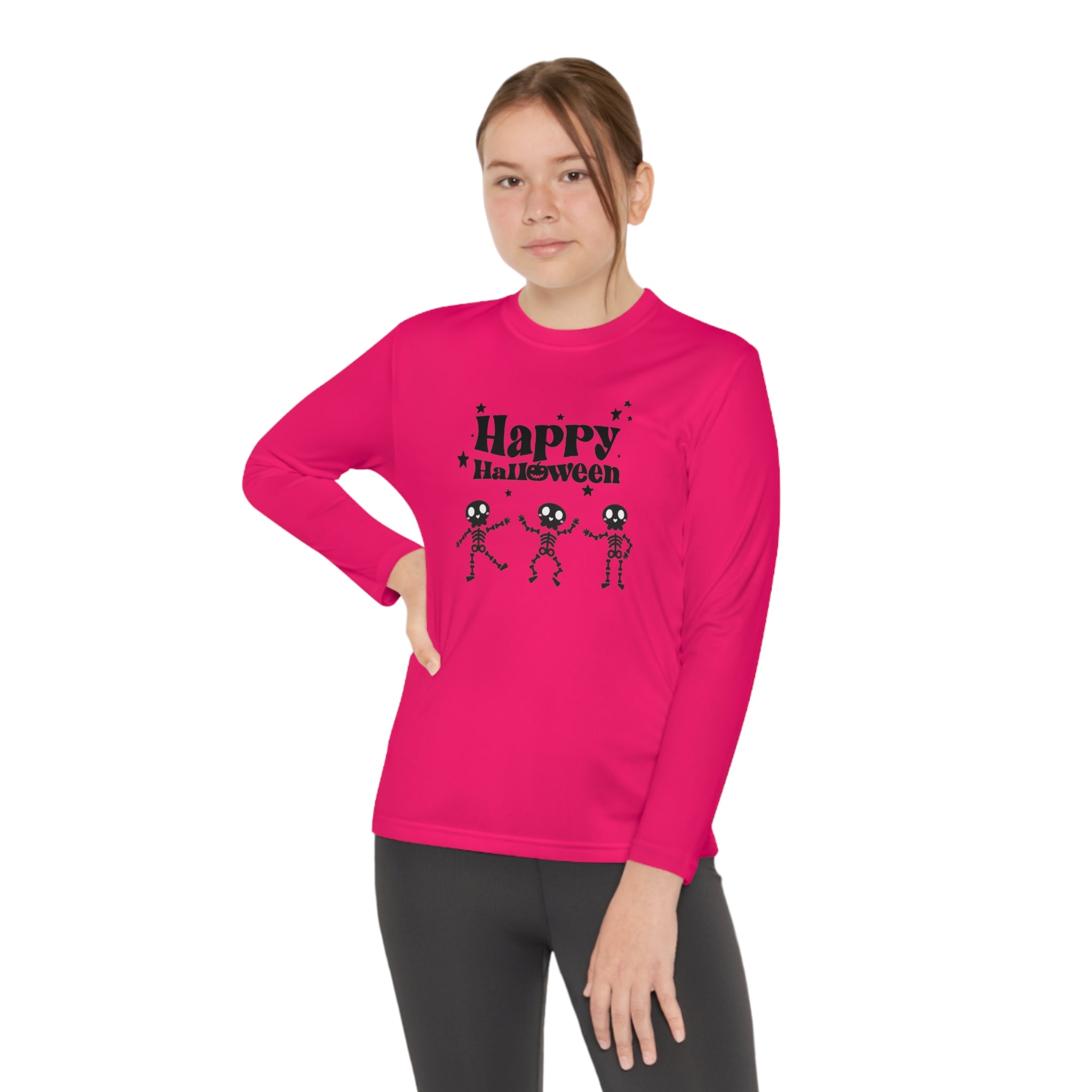Happy Halloween Crew Youth Long Sleeve Competitor Tee