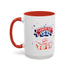 Wish U A Happy Labor Day Accent Coffee Mug (11, 15oz)