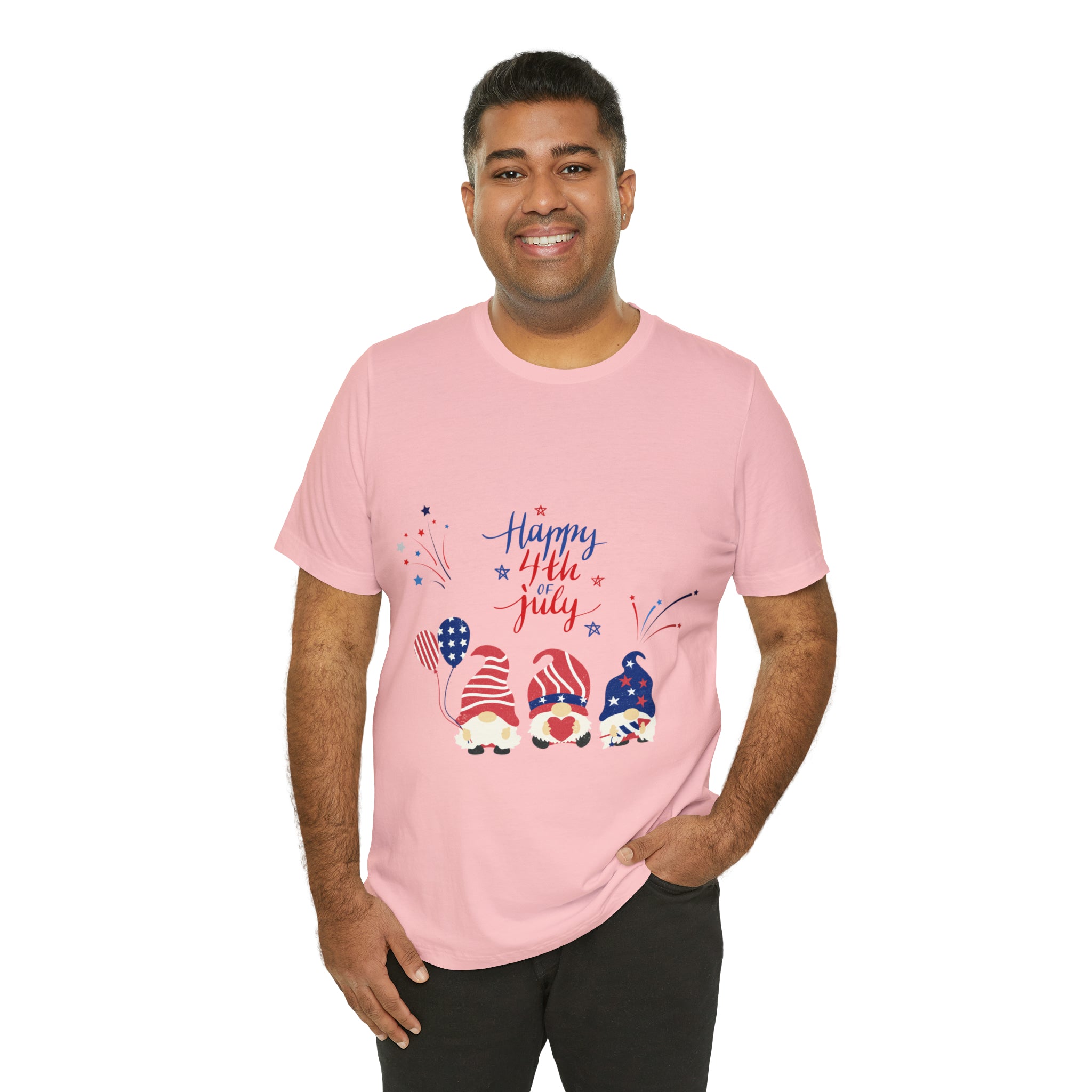 Happy 4th Of July Gnome Unisex Jersey Short Sleeve Tee