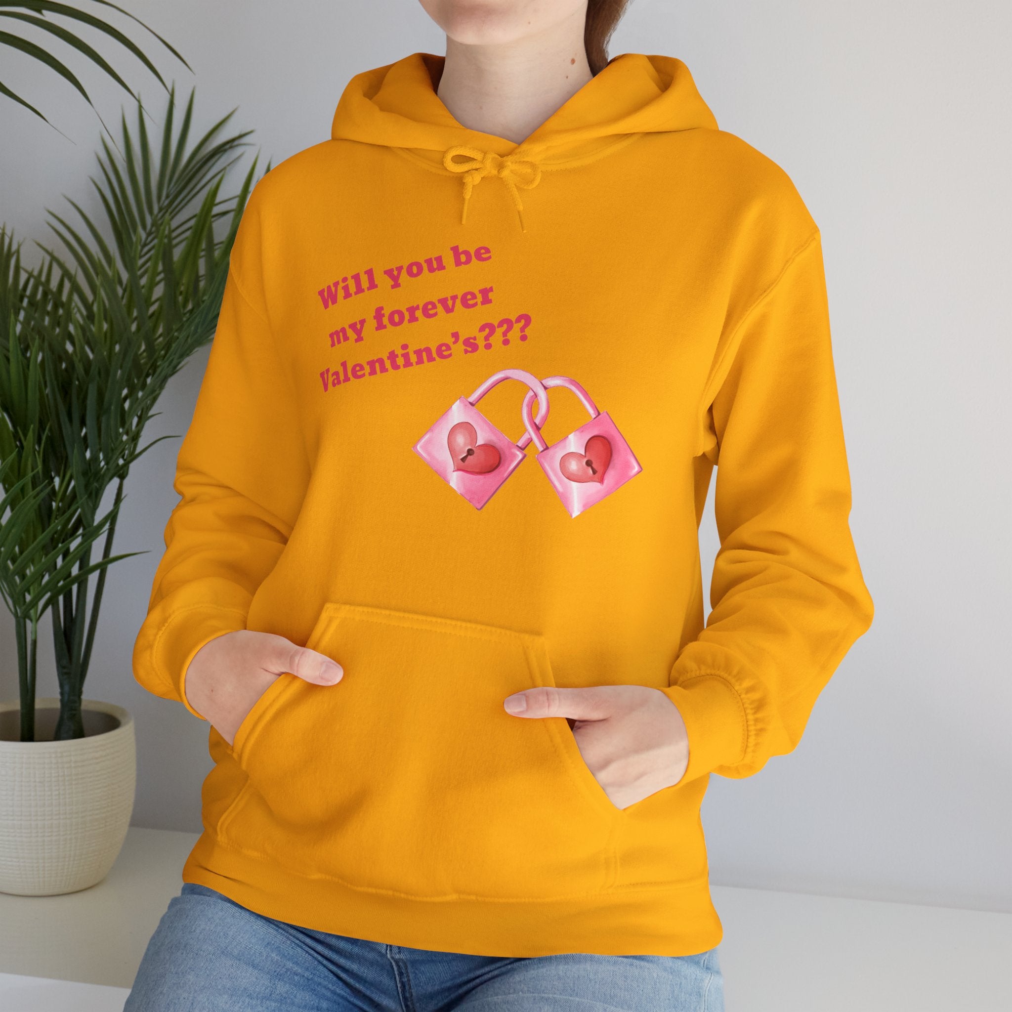 Will You Be My Forever Valentine?? Unisex Heavy Blend™ Hooded Sweatshirt