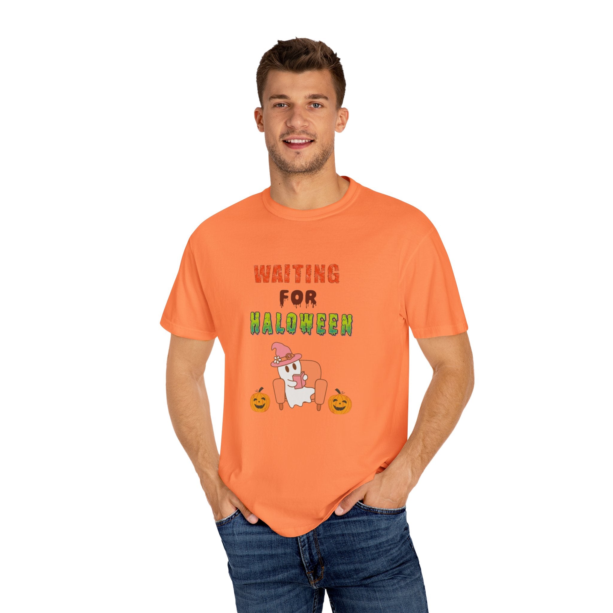 Waiting For Halloween Unisex Garment-Dyed T-shirt