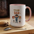 Team Dad Accent Coffee Mug