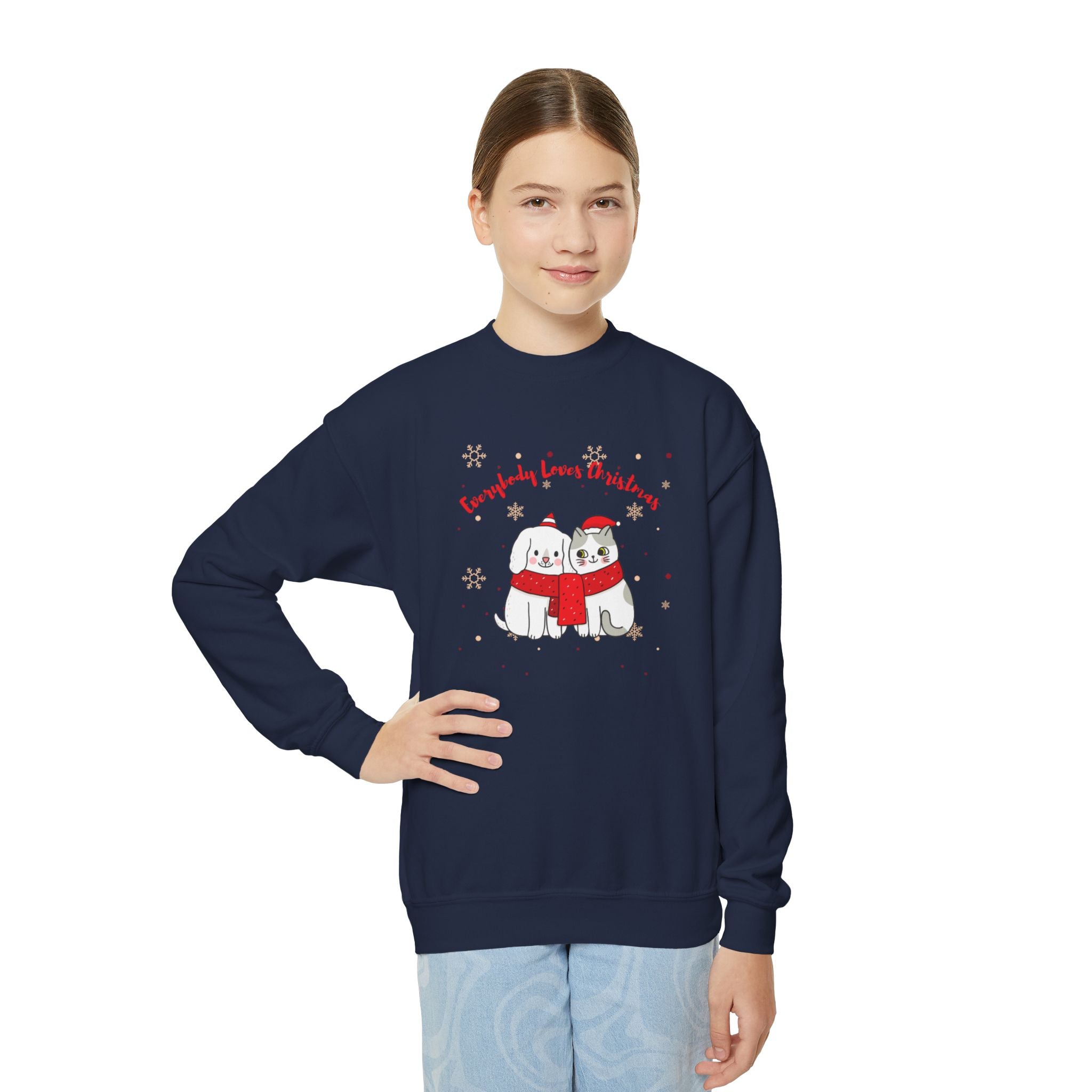 Everybody Love Christmas Youth Crewneck Sweatshirt