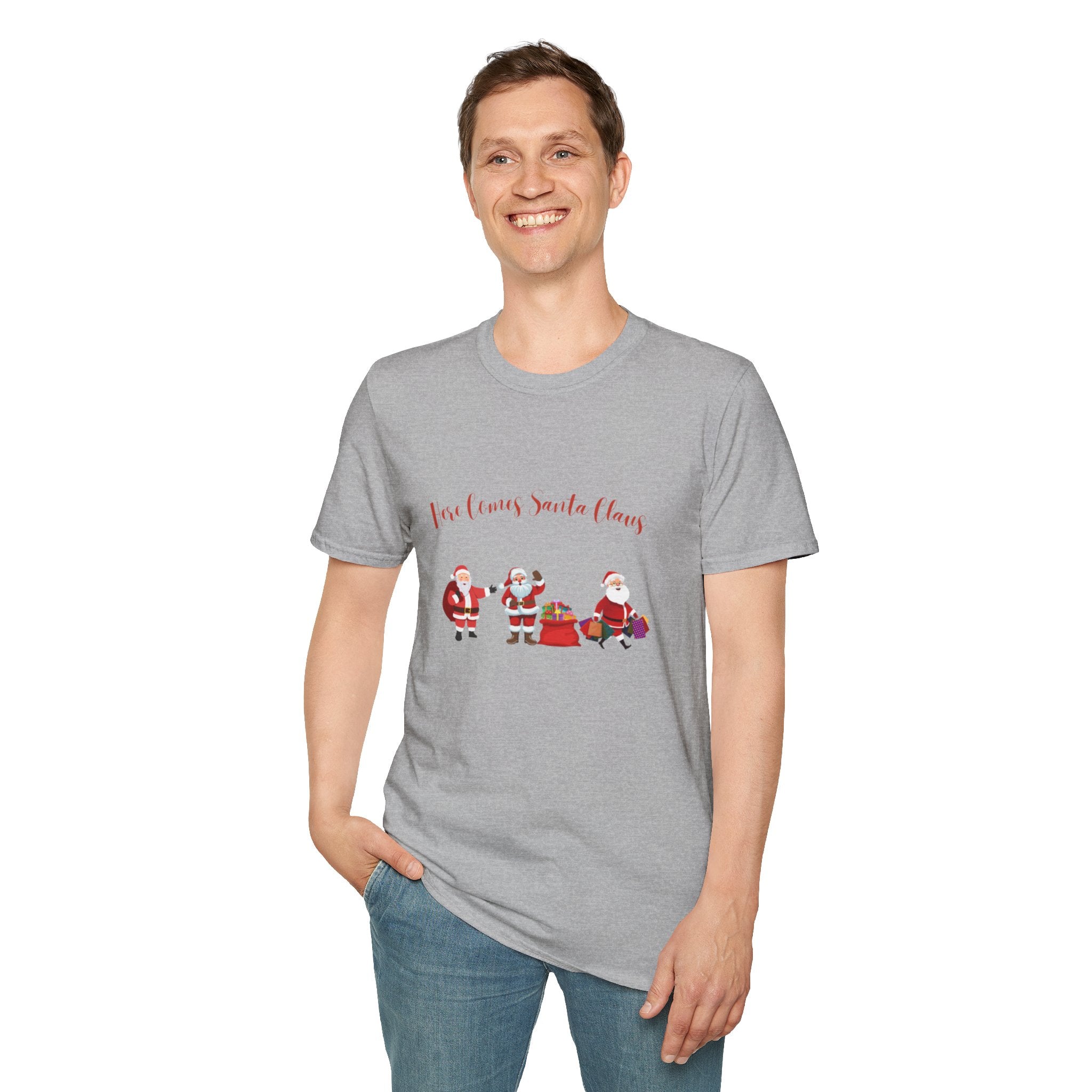 Here Comes Santa Claus Unisex Softstyle T-Shirt