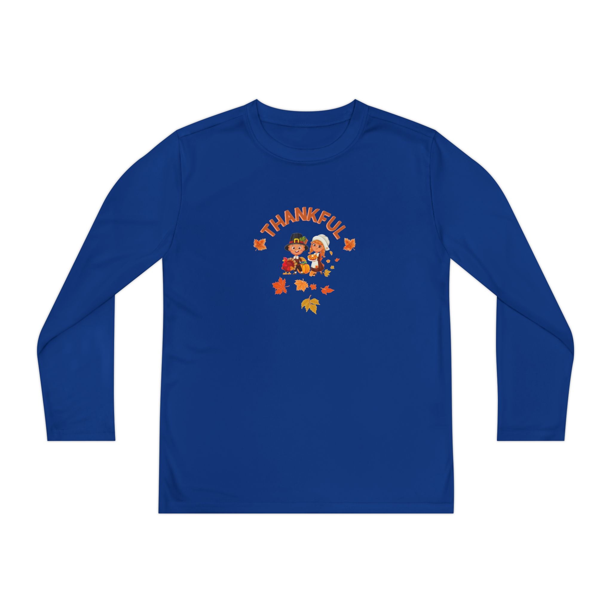 Pilgrims Turkey Day Youth Long Sleeve Competitor Tee