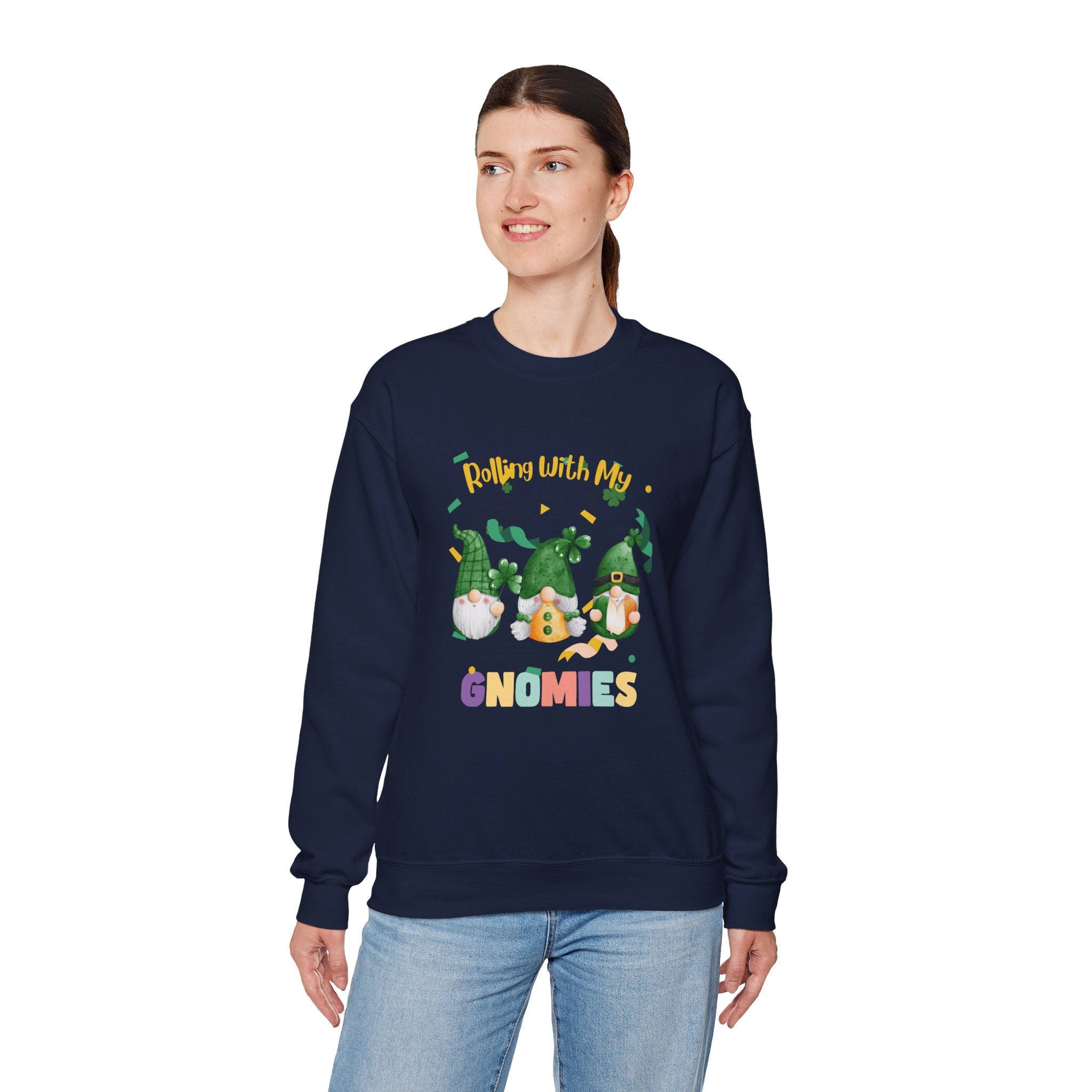 Rolling With My Gnomies Crewneck Sweatshirt - Unisex Heavy Blend™