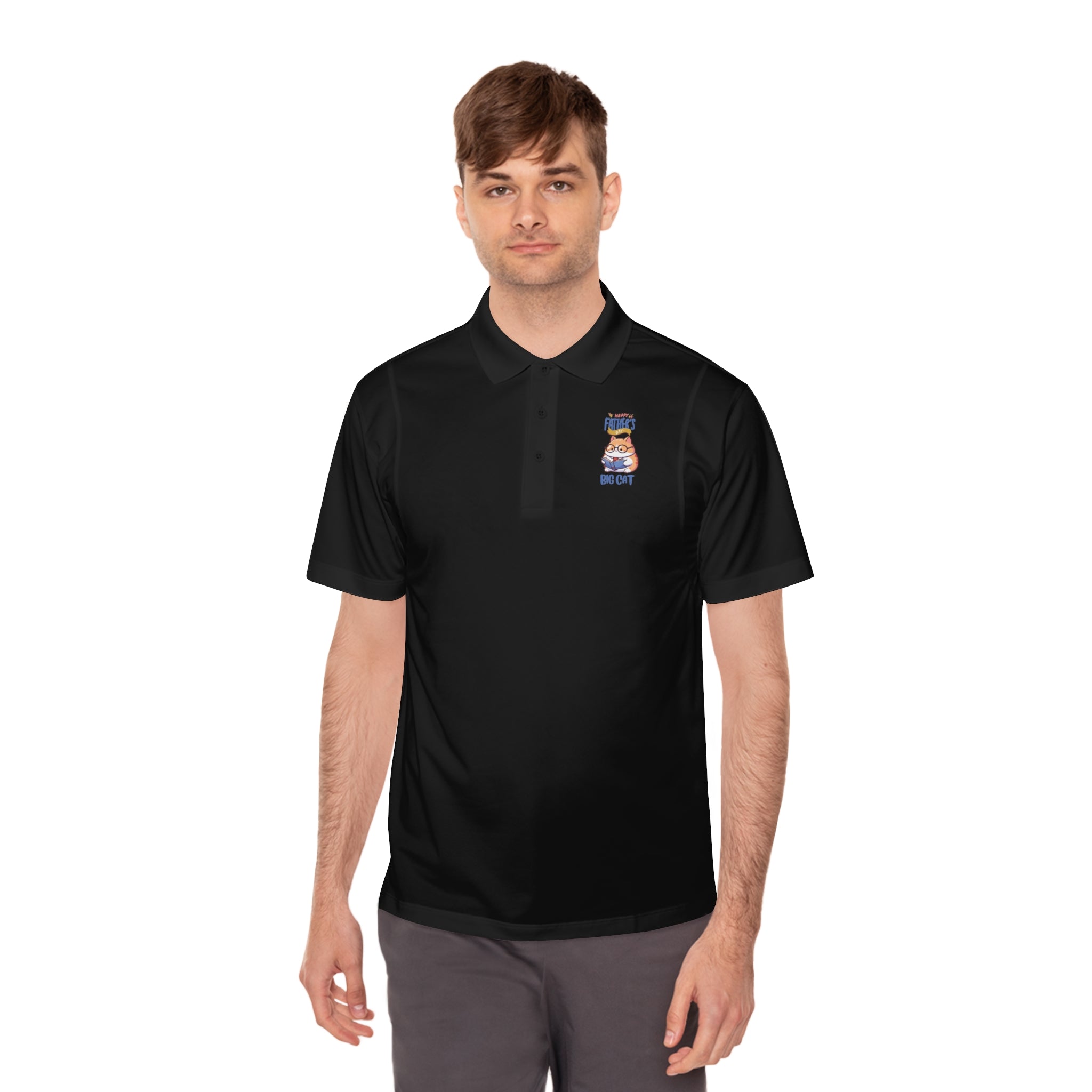 Happy Father's Day Big Cat Men's Sport Polo Shirt