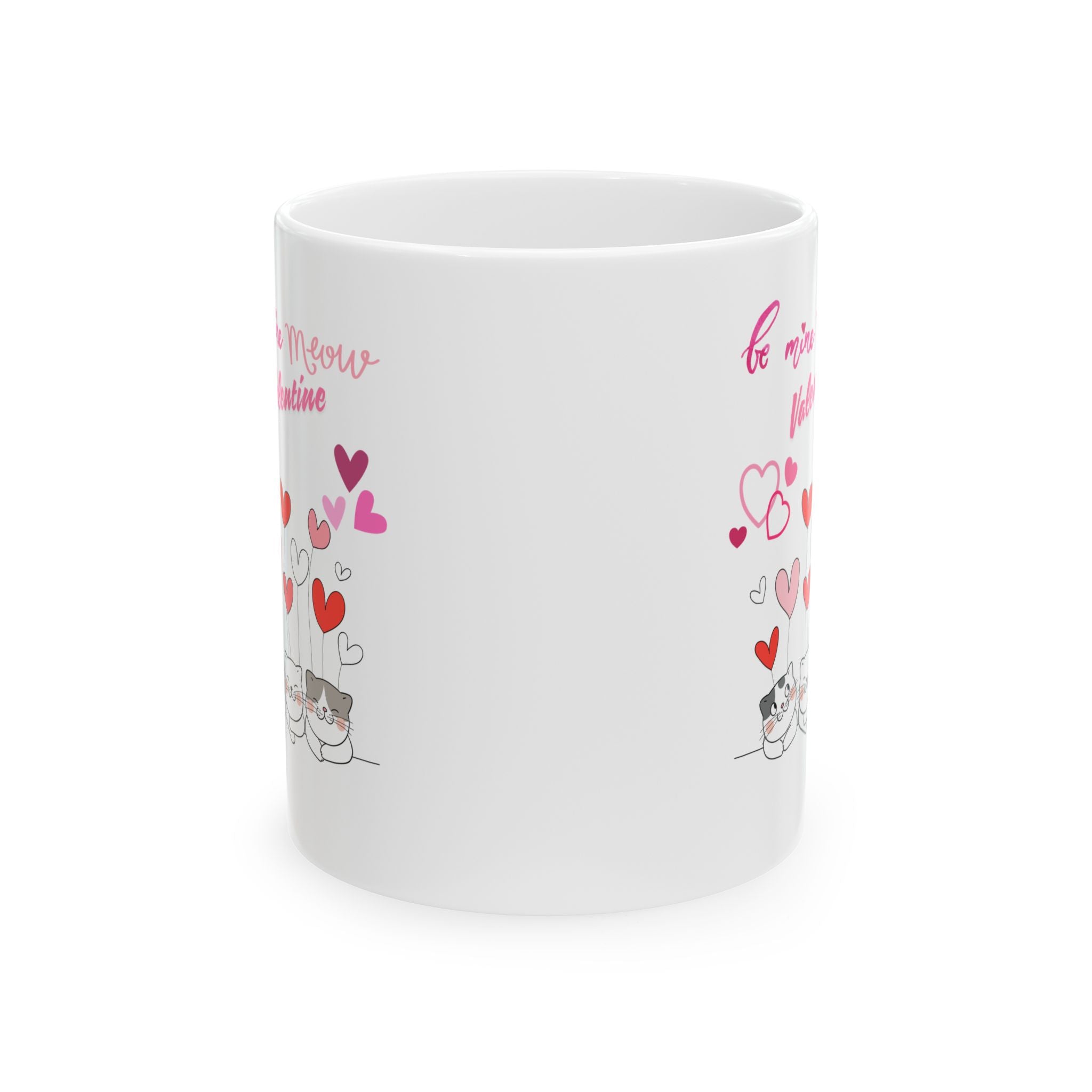 Meow Valentine's Day Ceramic Mug, (11oz, 15oz)