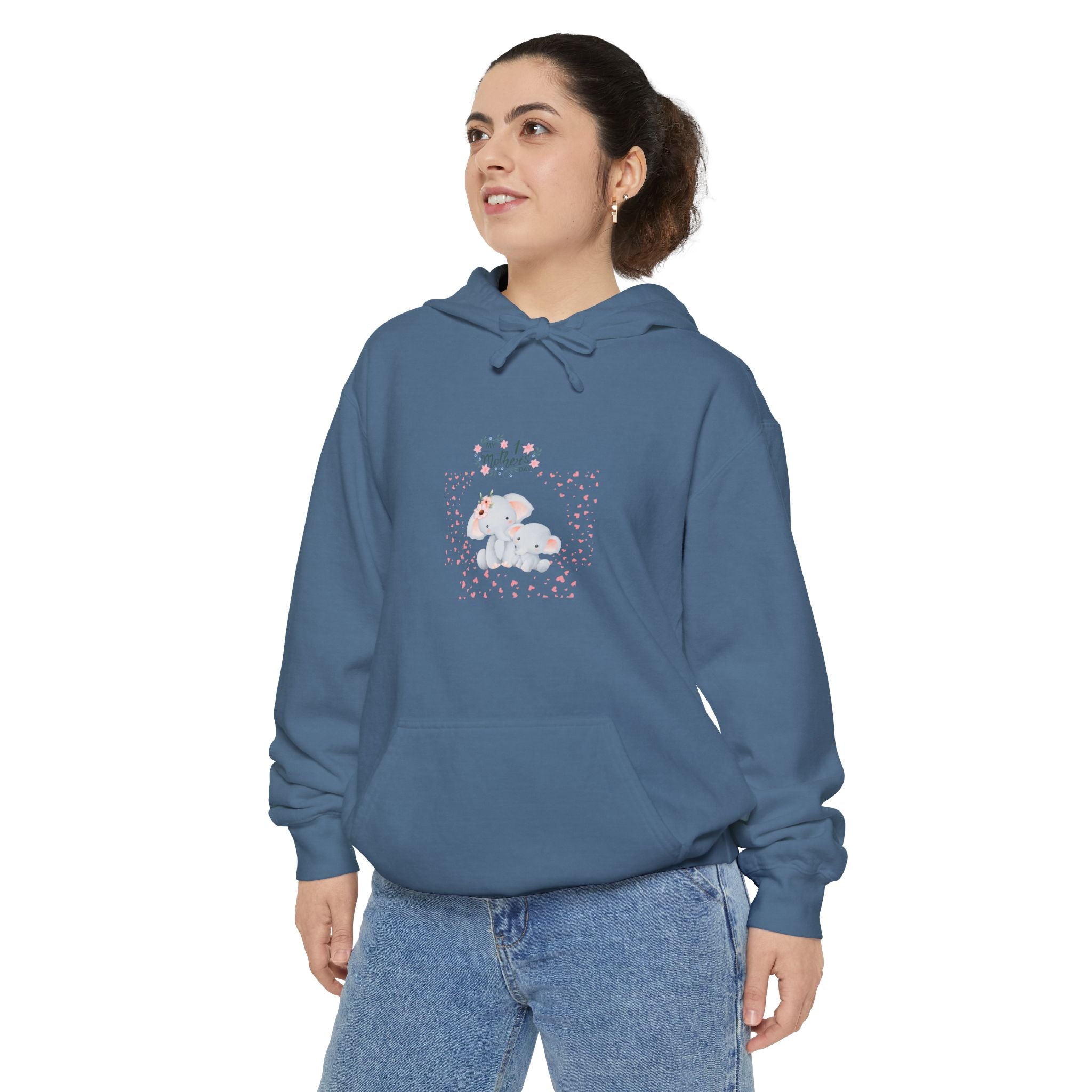 My 1st Mother's Day Unisex Hoodie - Garment-Dyed