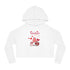 Gnome Valentine's Day Women’s Cropped Hooded Sweatshirt