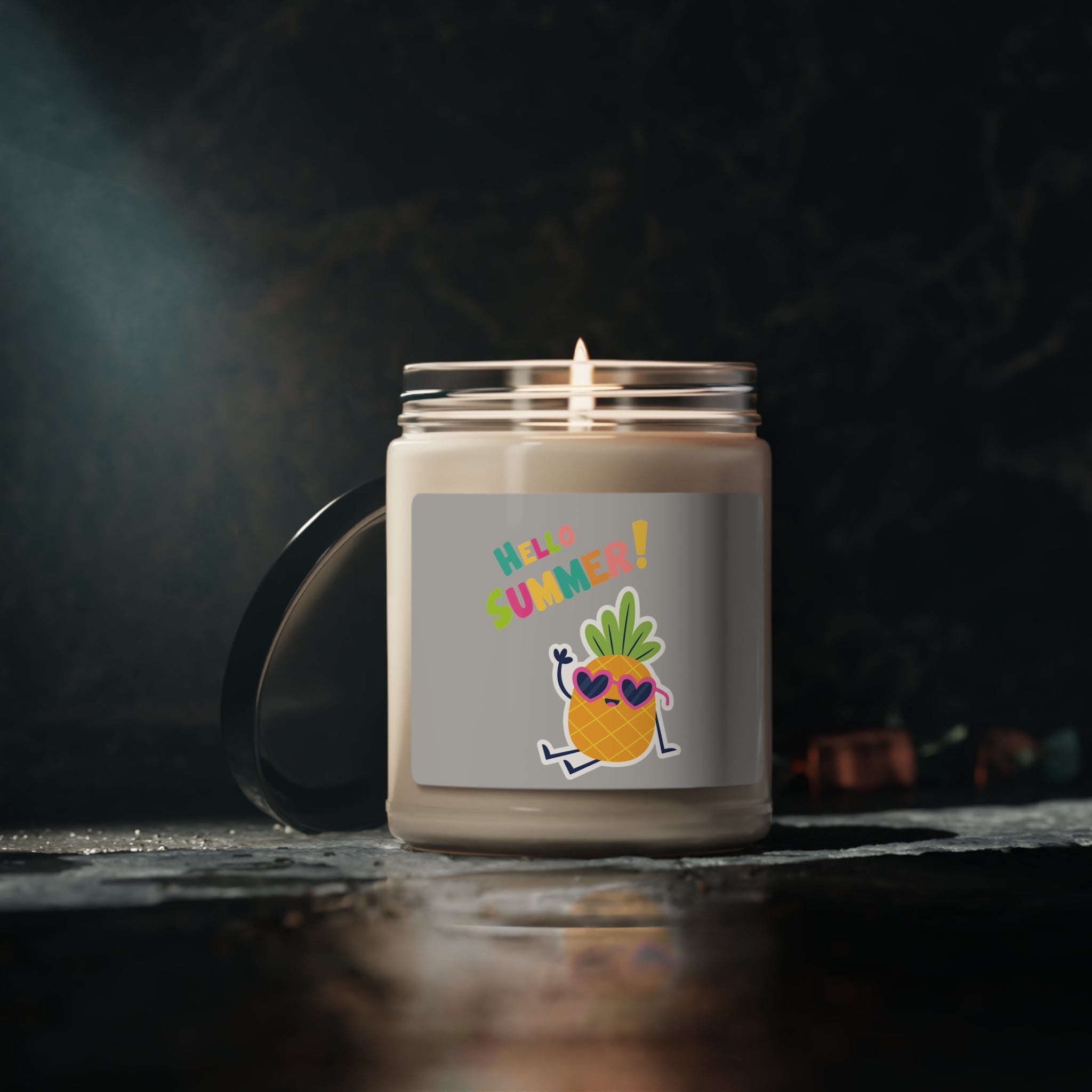 Hello Pineapple Summer Scented Soy Candle, 9oz
