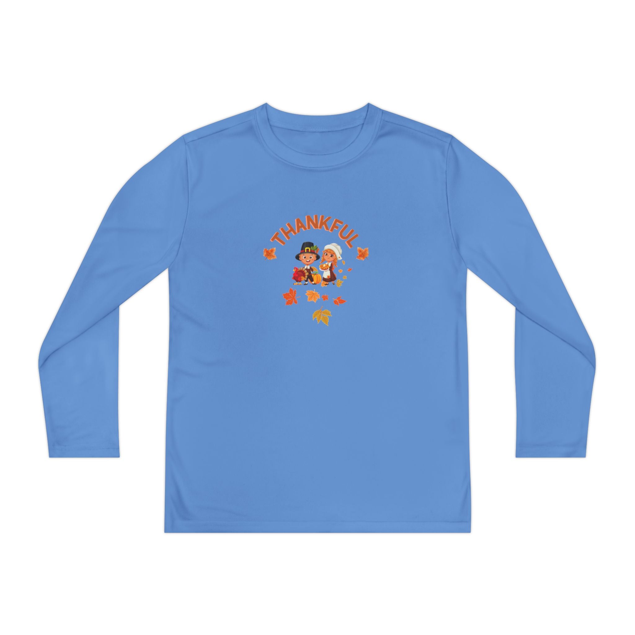 Pilgrims Turkey Day Youth Long Sleeve Competitor Tee