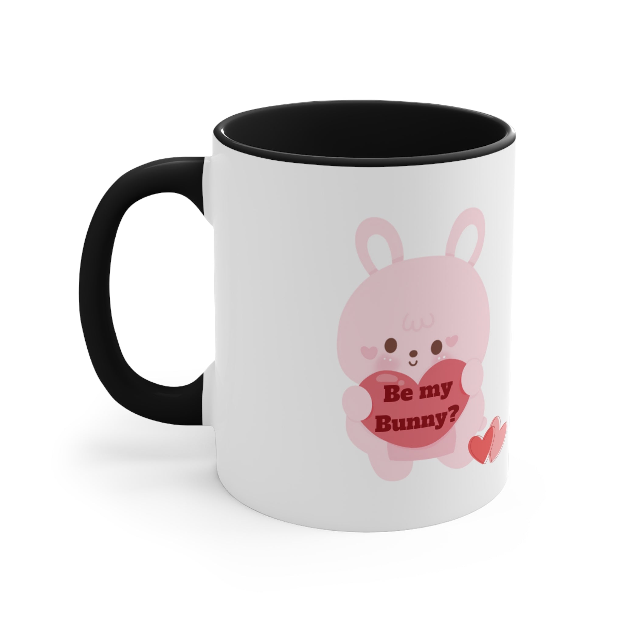 V-Day Bunny Accent Coffee Mug, 11oz
