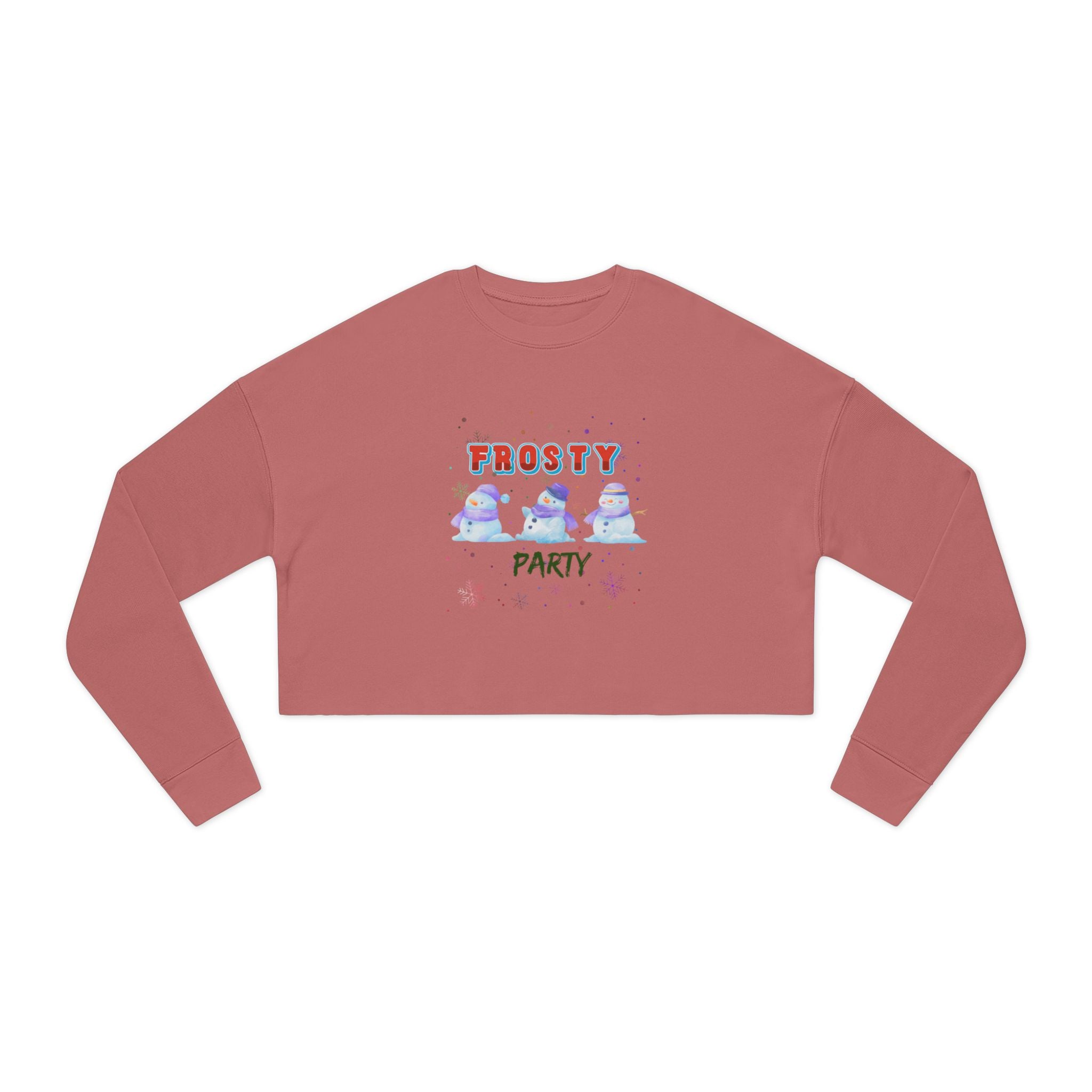 Frosty Party Women's Cropped Sweatshirt