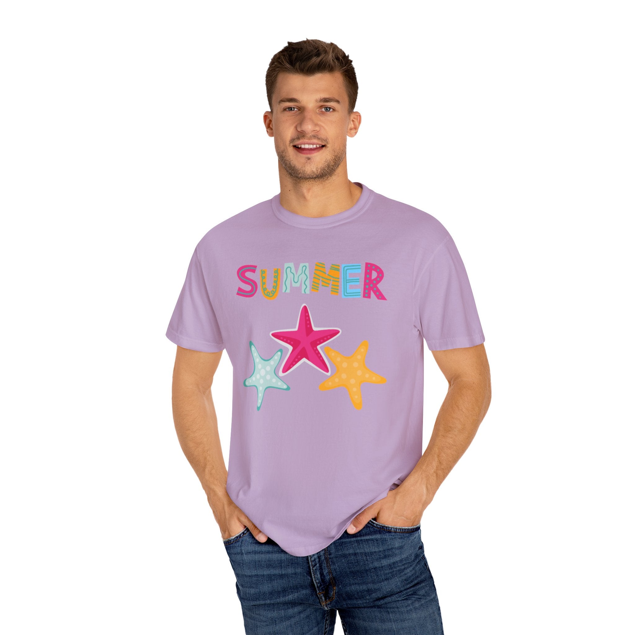 Summer Starfish Unisex Garment-Dyed T-shirt